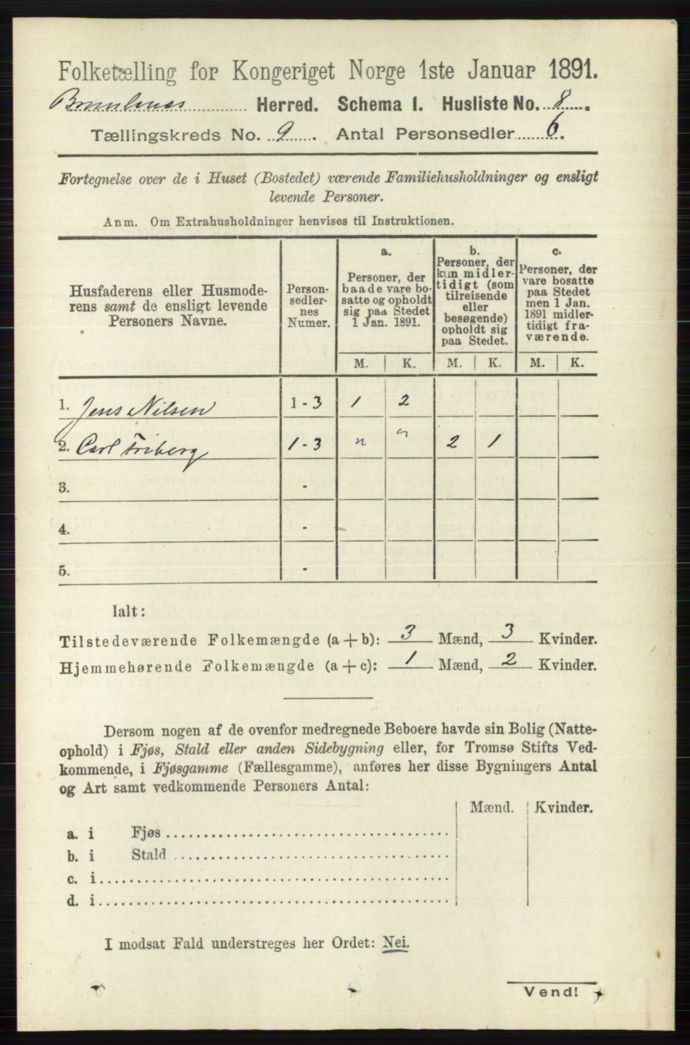 RA, Folketelling 1891 for 0726 Brunlanes herred, 1891, s. 4027