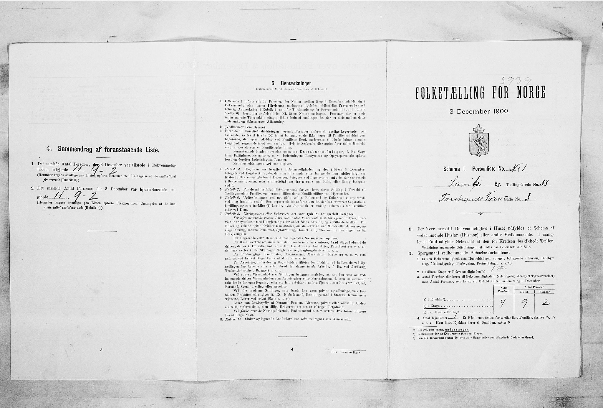 RA, Folketelling 1900 for 0707 Larvik kjøpstad, 1900, s. 5108