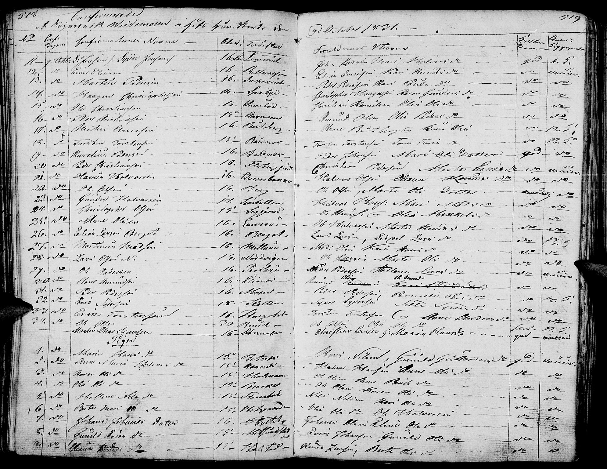 Hof prestekontor, AV/SAH-PREST-038/H/Ha/Haa/L0006: Ministerialbok nr. 6, 1822-1841, s. 518-519