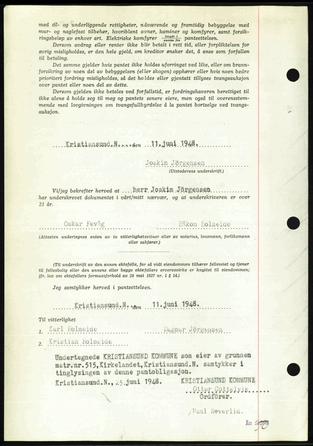 Kristiansund byfogd, AV/SAT-A-4587/A/27: Pantebok nr. 44, 1947-1948, Dagboknr: 1035/1948