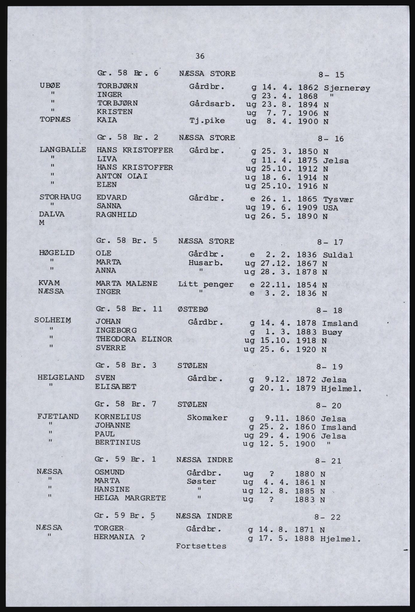 SAST, Avskrift av folketellingen 1920 for Nordfylket (Rogaland), 1920, s. 44