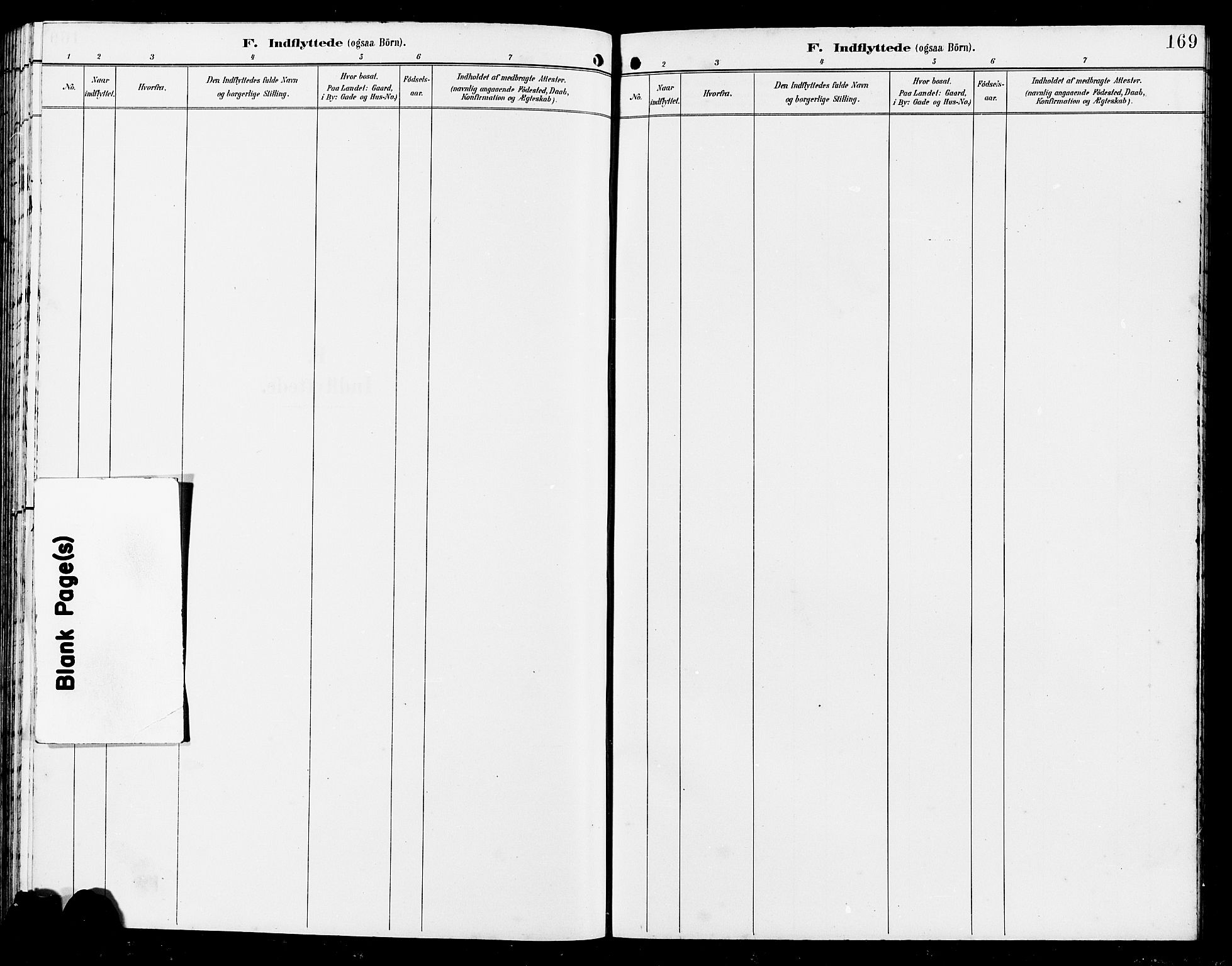 Bakke sokneprestkontor, SAK/1111-0002/F/Fb/Fba/L0003: Klokkerbok nr. B 3, 1894-1910, s. 169