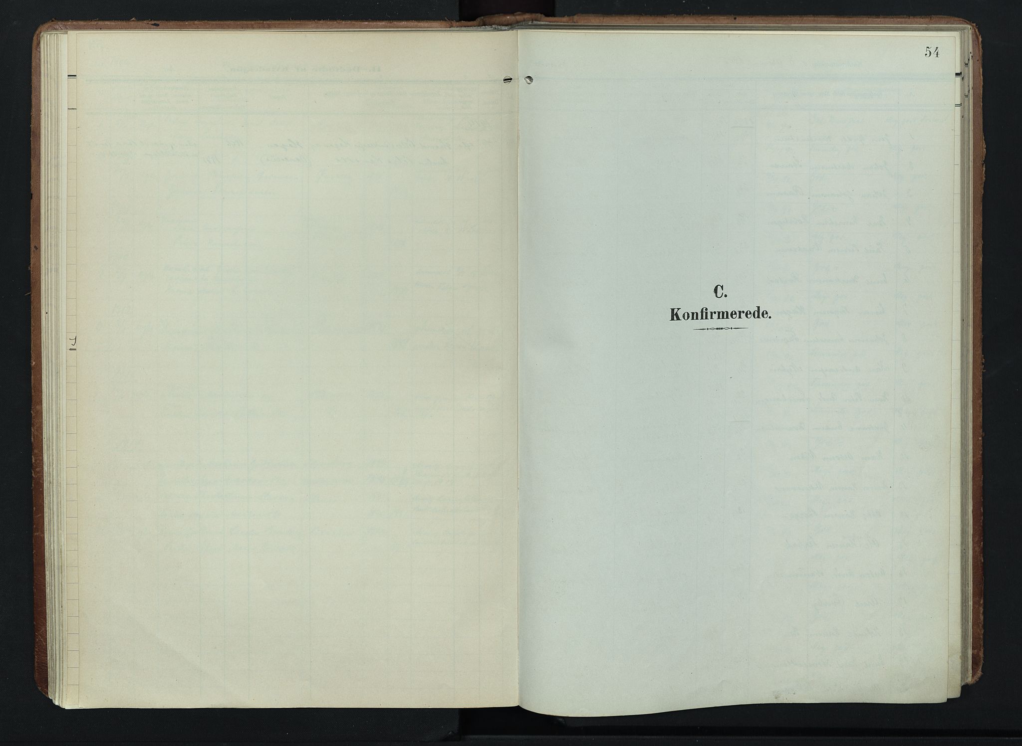 Søndre Land prestekontor, AV/SAH-PREST-122/K/L0005: Ministerialbok nr. 5, 1905-1914, s. 54