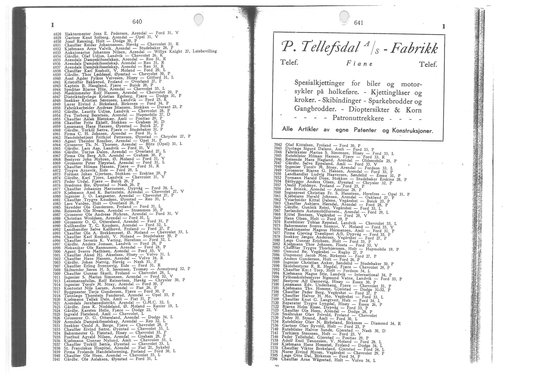 Andre publikasjoner, PUBL/PUBL-999/0001/1935: Norges bilbok 1935, 1935, s. 640-641