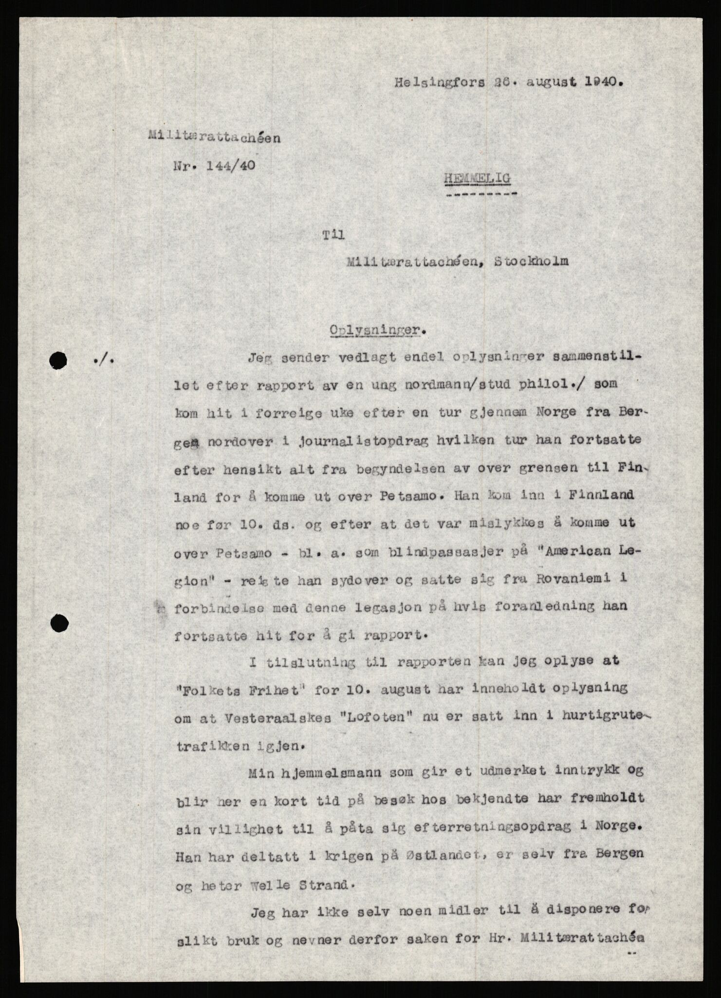 Forsvaret, Forsvarets krigshistoriske avdeling, AV/RA-RAFA-2017/Y/Ya/L0006: II-C-11-11,2 - Utenriksdepartementet.  Legasjonen i Helsingfors., 1940-1946, s. 344