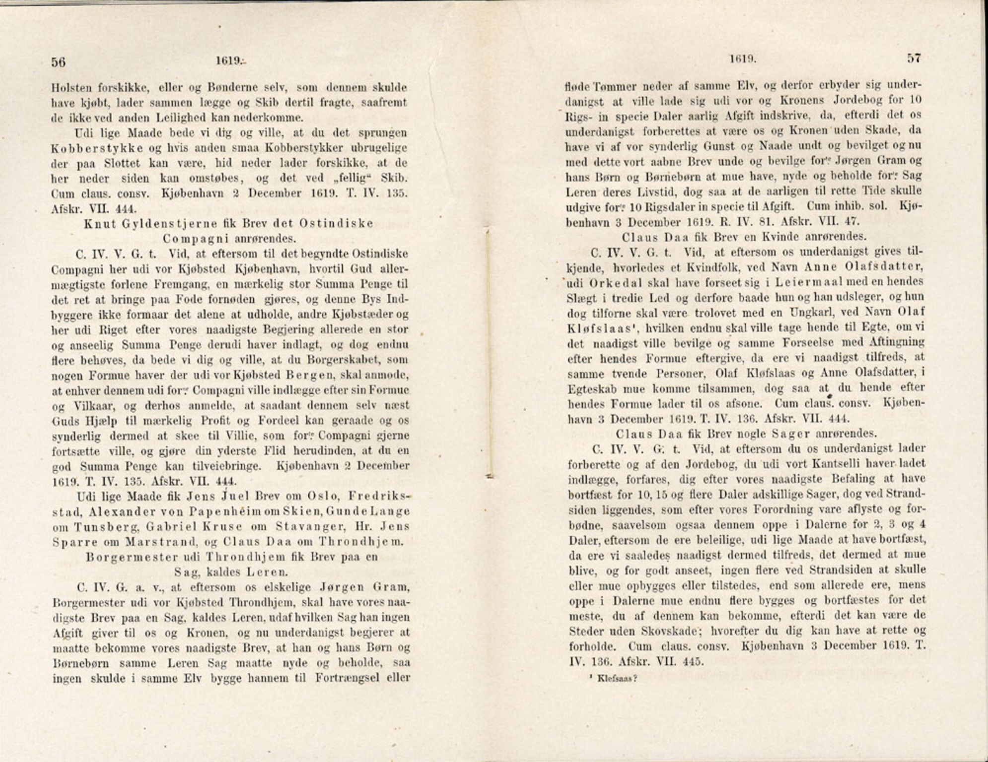 Publikasjoner utgitt av Det Norske Historiske Kildeskriftfond, PUBL/-/-/-: Norske Rigs-Registranter, bind 5, 1619-1627, s. 56-57