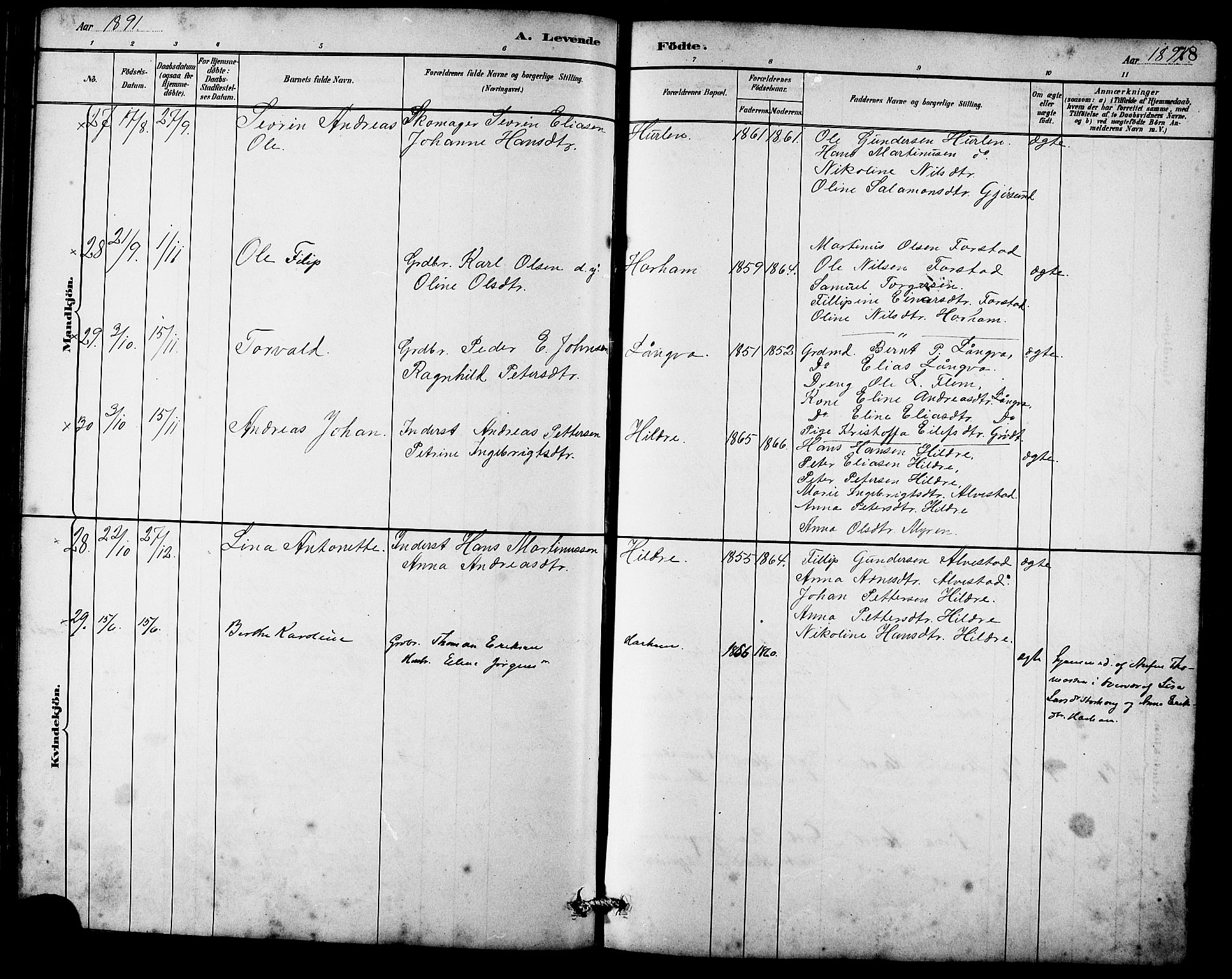 Ministerialprotokoller, klokkerbøker og fødselsregistre - Møre og Romsdal, AV/SAT-A-1454/536/L0510: Klokkerbok nr. 536C05, 1881-1898, s. 78
