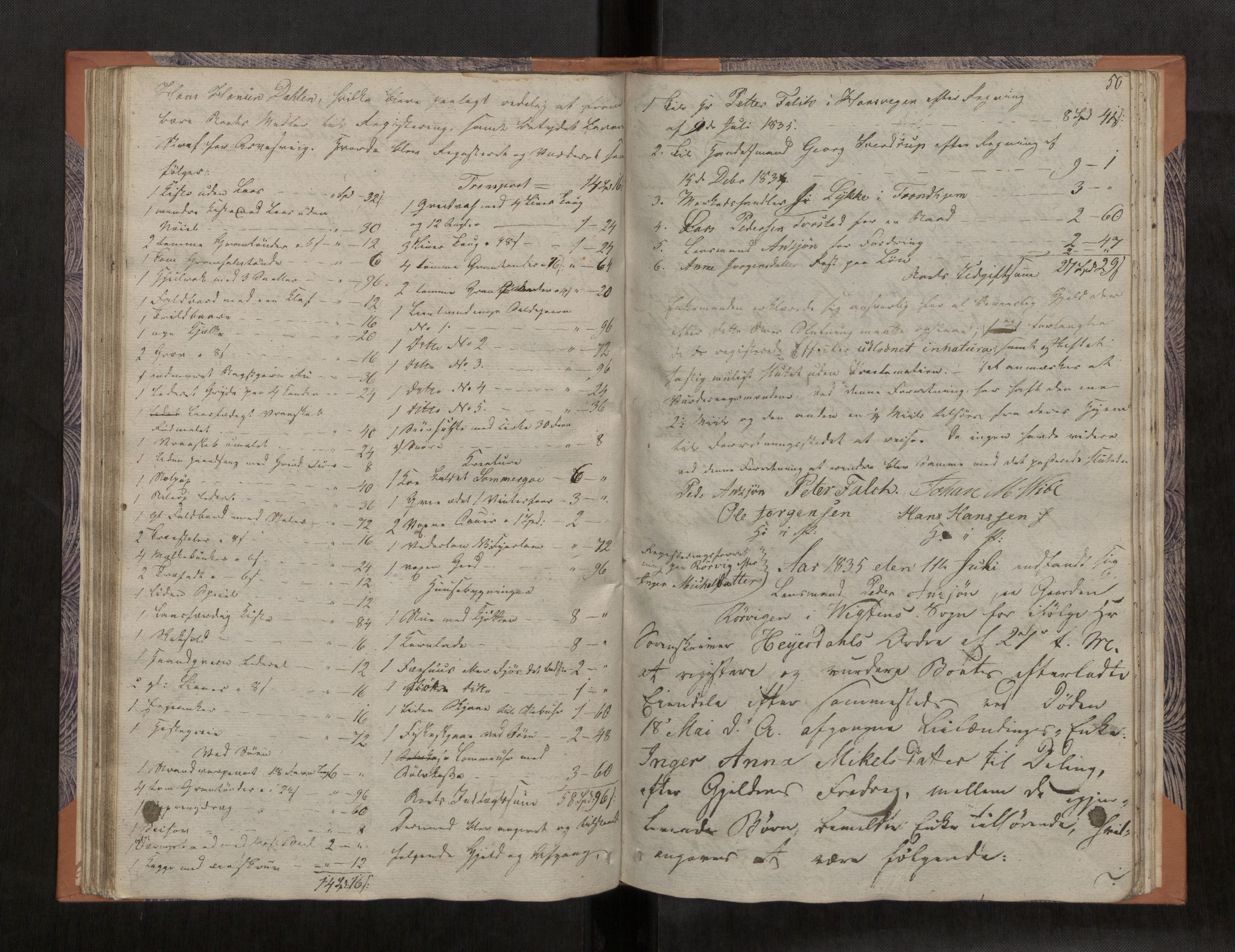 Namdal sorenskriveri, AV/SAT-A-4133/1/3/3Ca/L0004: Skifteregistreringsprotokoll, 1830-1838, s. 50