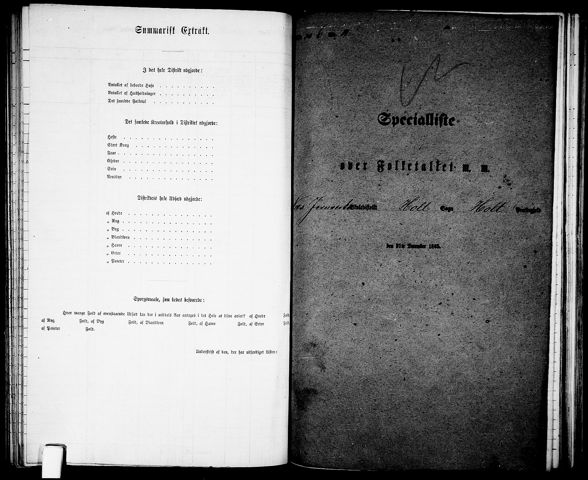 RA, Folketelling 1865 for 0914L Holt prestegjeld, Holt sokn, 1865, s. 118