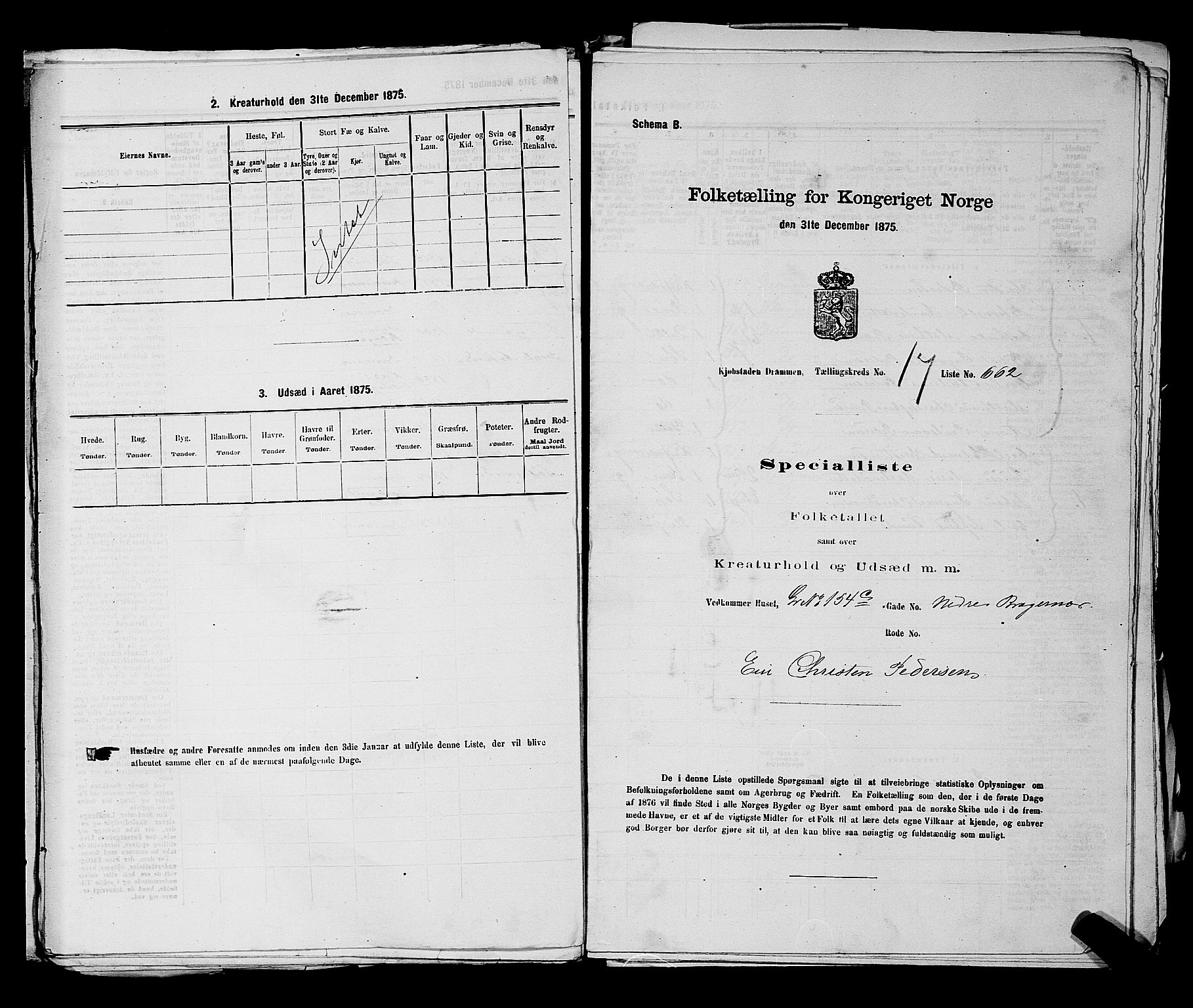 SAKO, Folketelling 1875 for 0602 Drammen kjøpstad, 1875, s. 1870