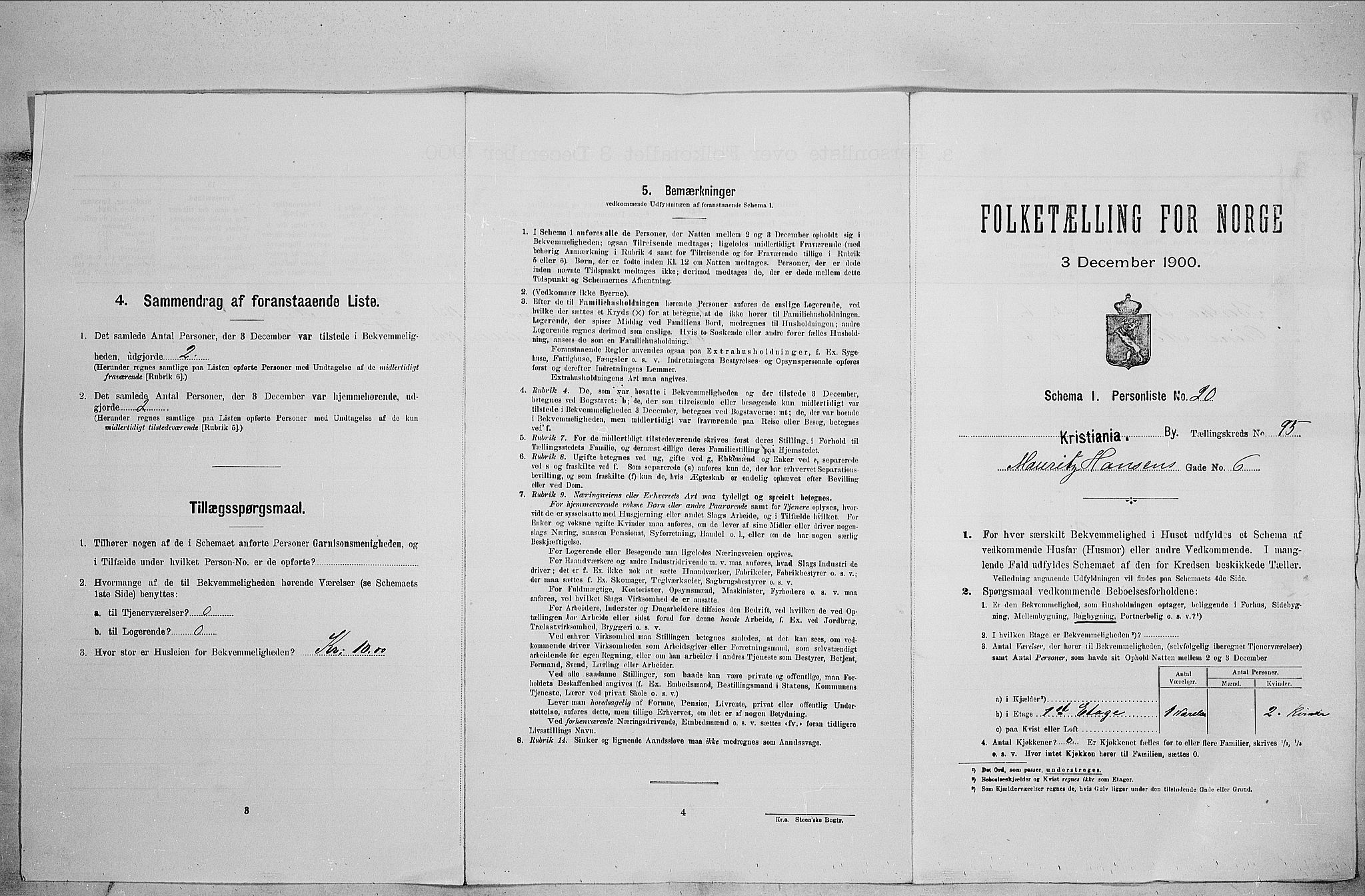 SAO, Folketelling 1900 for 0301 Kristiania kjøpstad, 1900, s. 59012