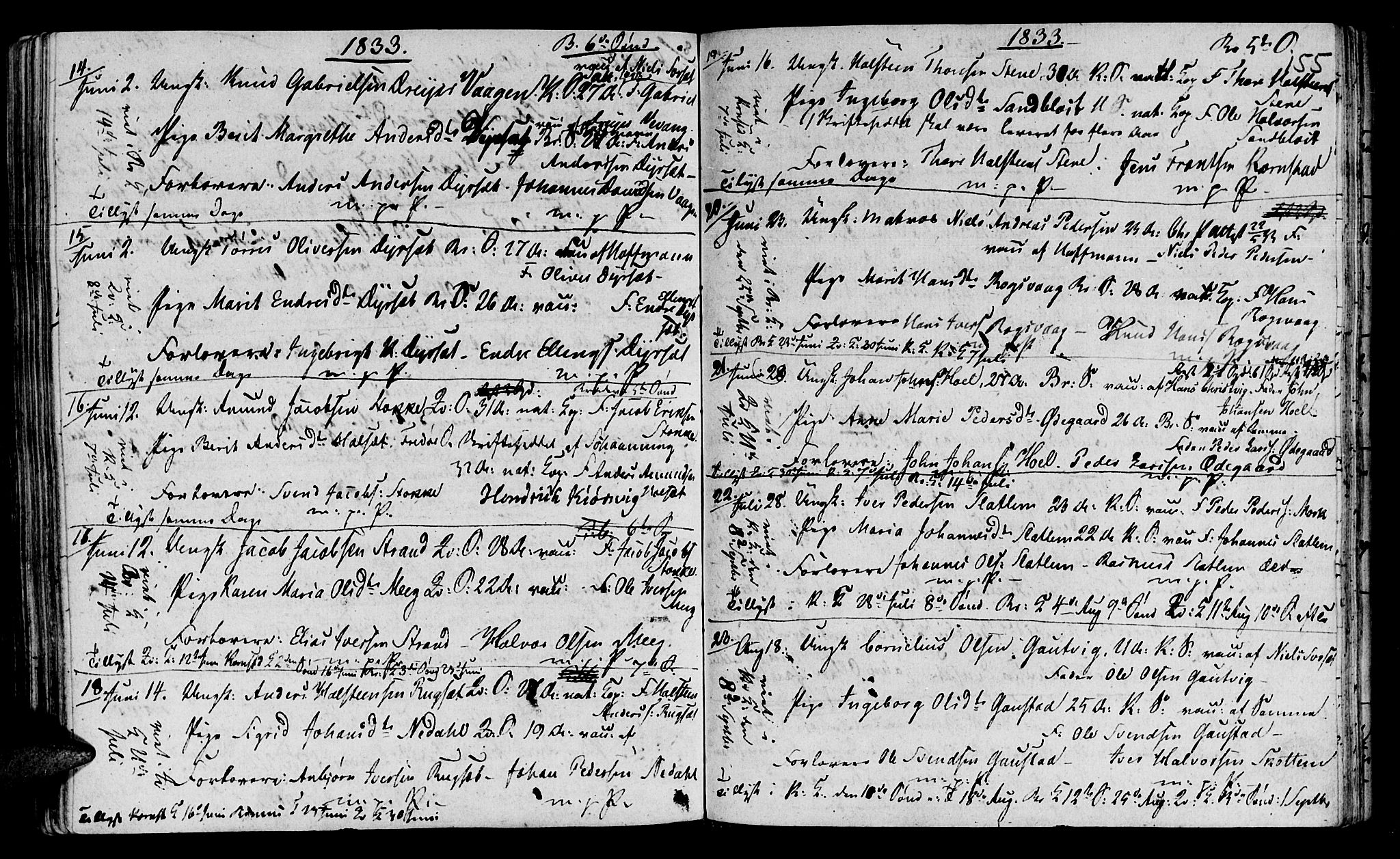 Ministerialprotokoller, klokkerbøker og fødselsregistre - Møre og Romsdal, AV/SAT-A-1454/568/L0795: Ministerialbok nr. 568A04, 1802-1845, s. 155