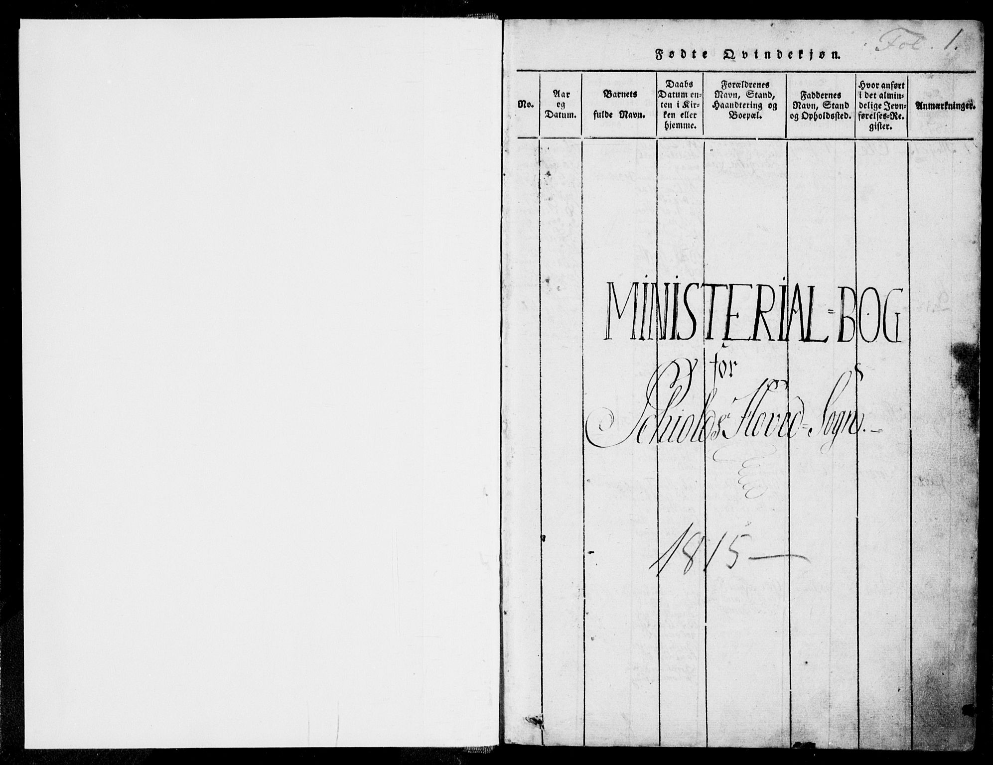 Skjold sokneprestkontor, SAST/A-101847/H/Ha/Haa/L0003: Ministerialbok nr. A 3, 1815-1835, s. 1