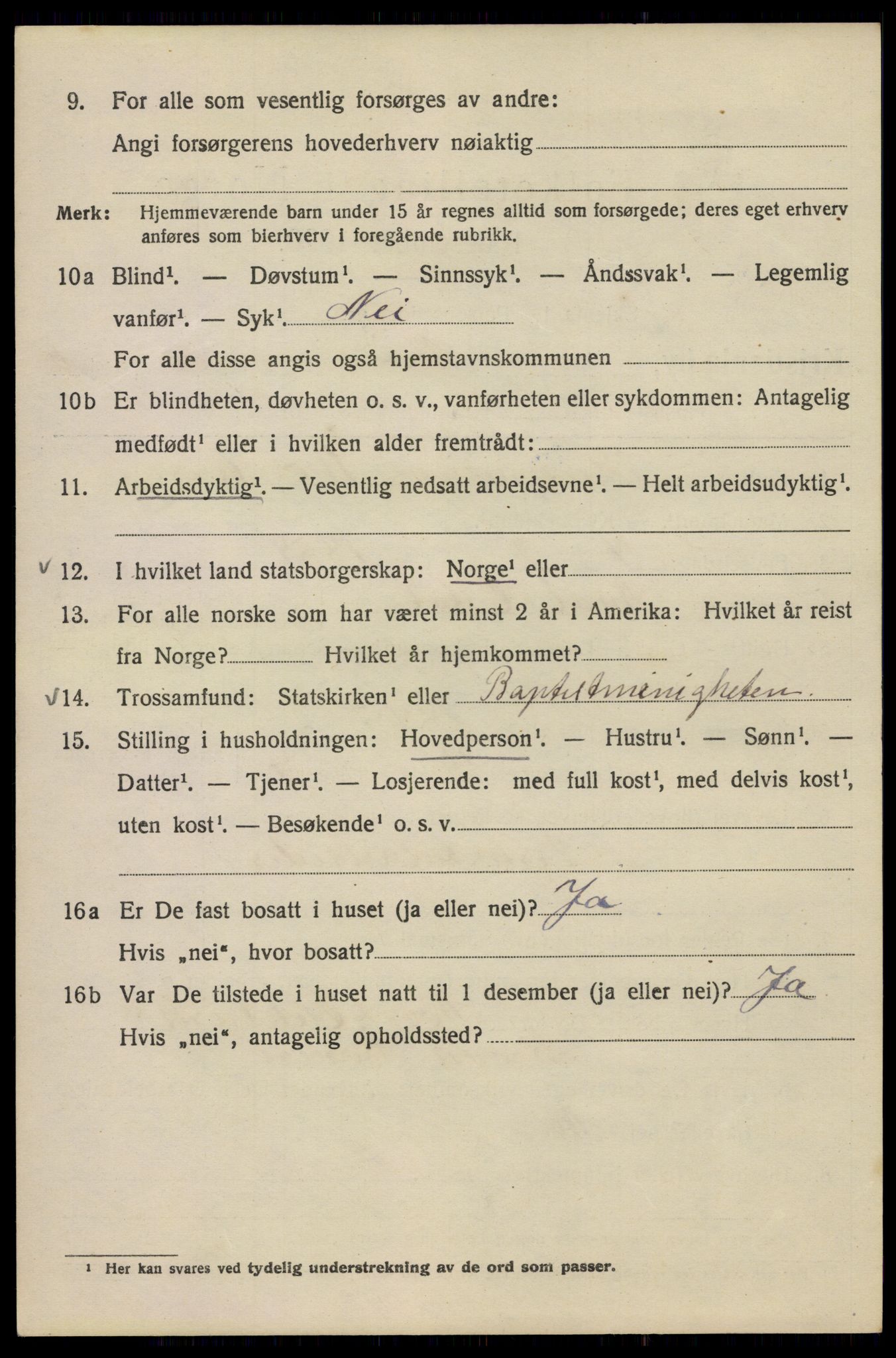 SAO, Folketelling 1920 for 0301 Kristiania kjøpstad, 1920, s. 395764