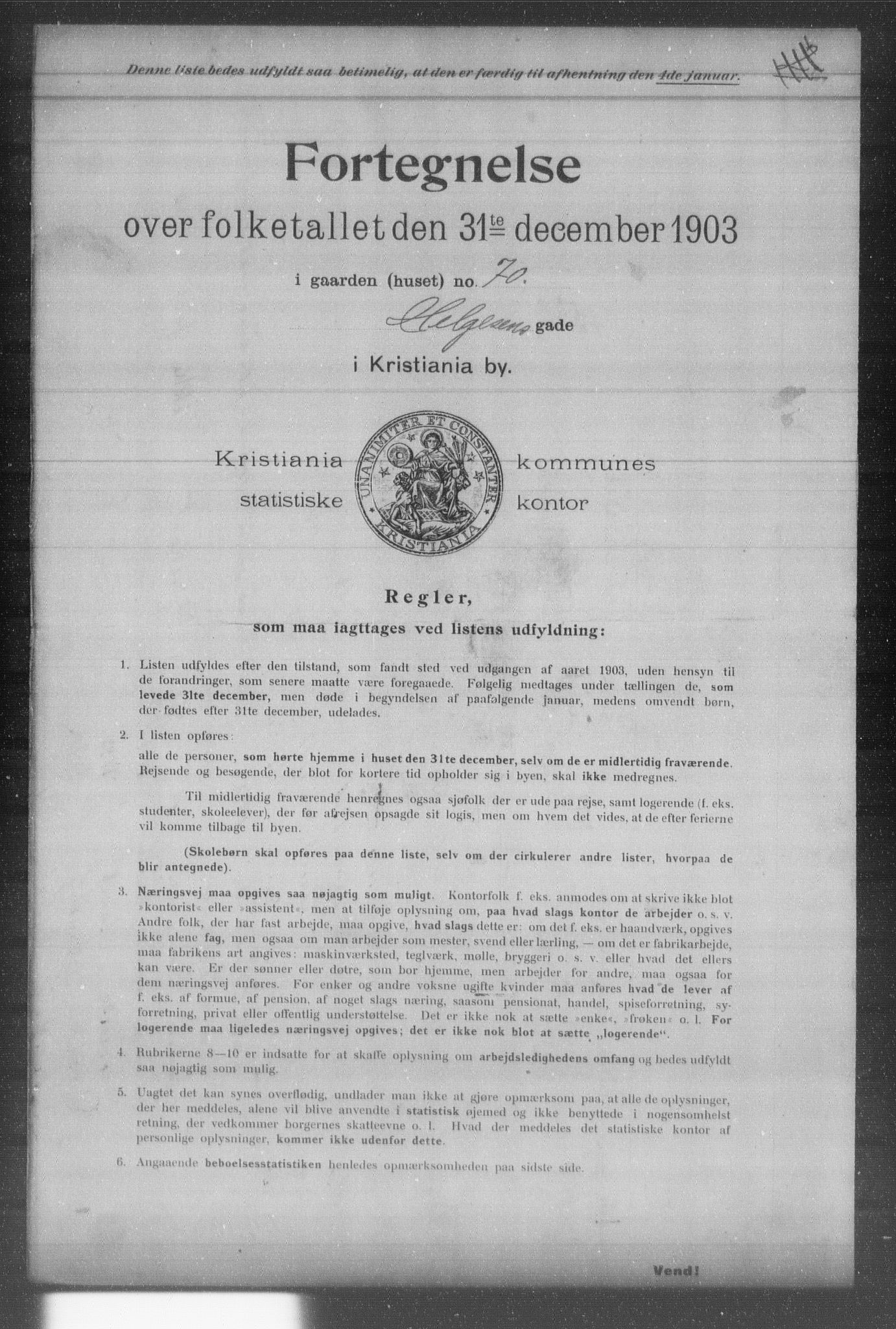 OBA, Kommunal folketelling 31.12.1903 for Kristiania kjøpstad, 1903, s. 7667