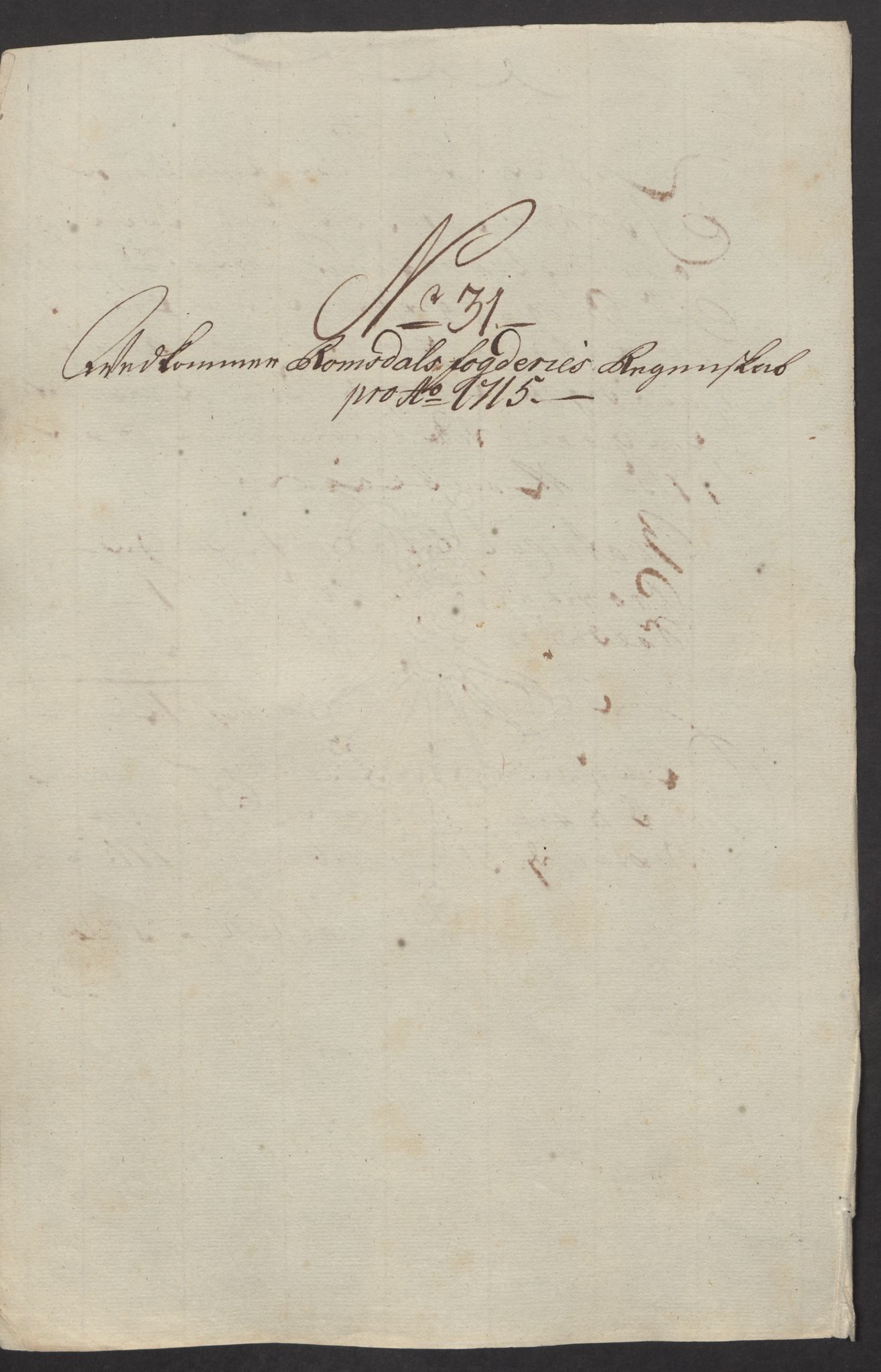 Rentekammeret inntil 1814, Reviderte regnskaper, Fogderegnskap, RA/EA-4092/R55/L3663: Fogderegnskap Romsdal, 1715-1716, s. 206