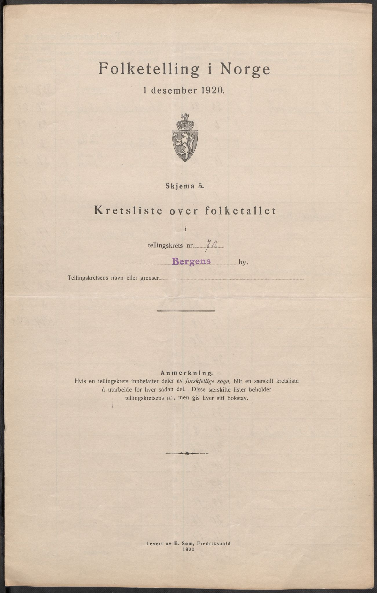 SAB, Folketelling 1920 for 1301 Bergen kjøpstad, 1920, s. 224
