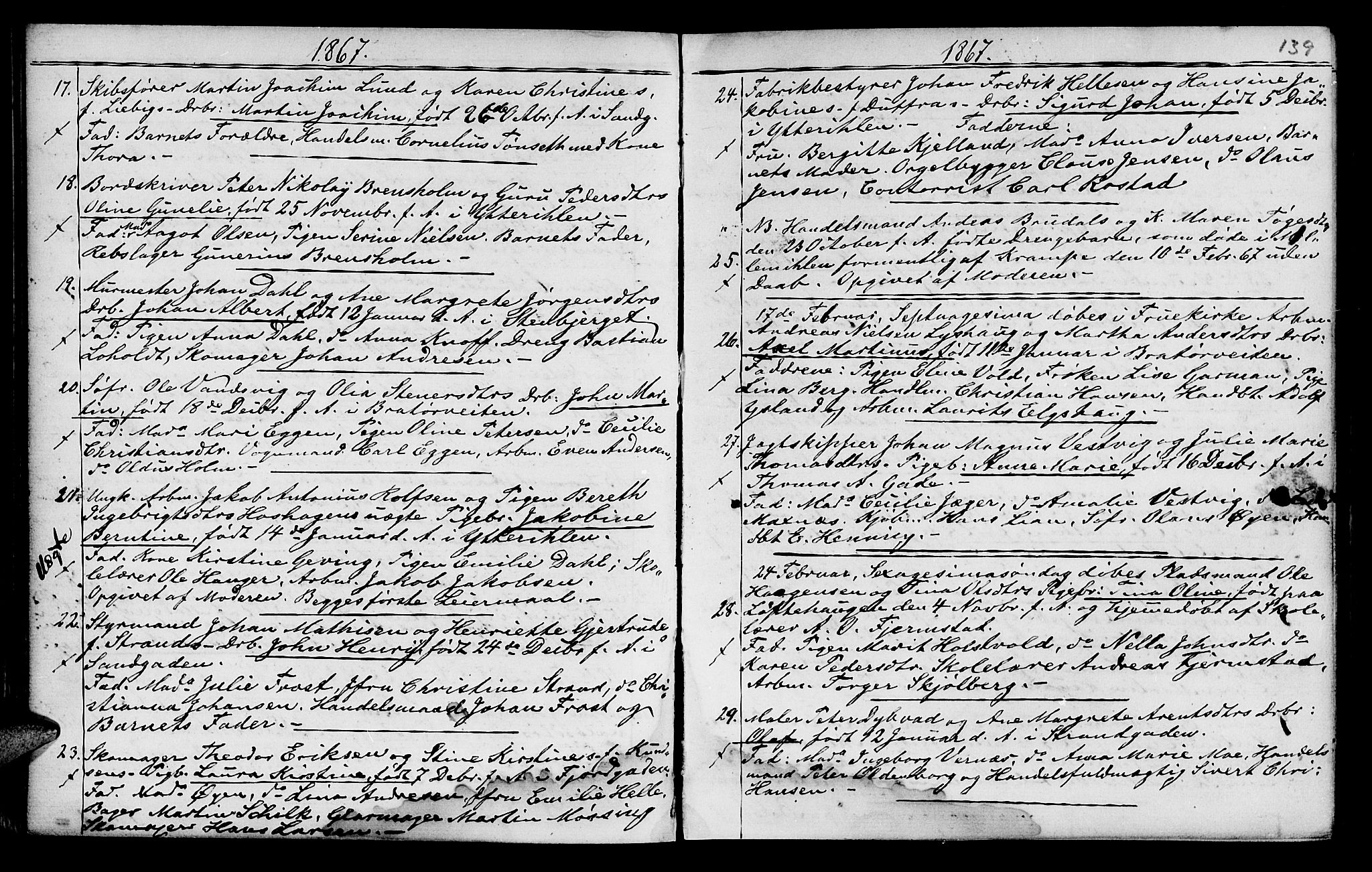 Ministerialprotokoller, klokkerbøker og fødselsregistre - Sør-Trøndelag, SAT/A-1456/602/L0140: Klokkerbok nr. 602C08, 1864-1872, s. 138-139