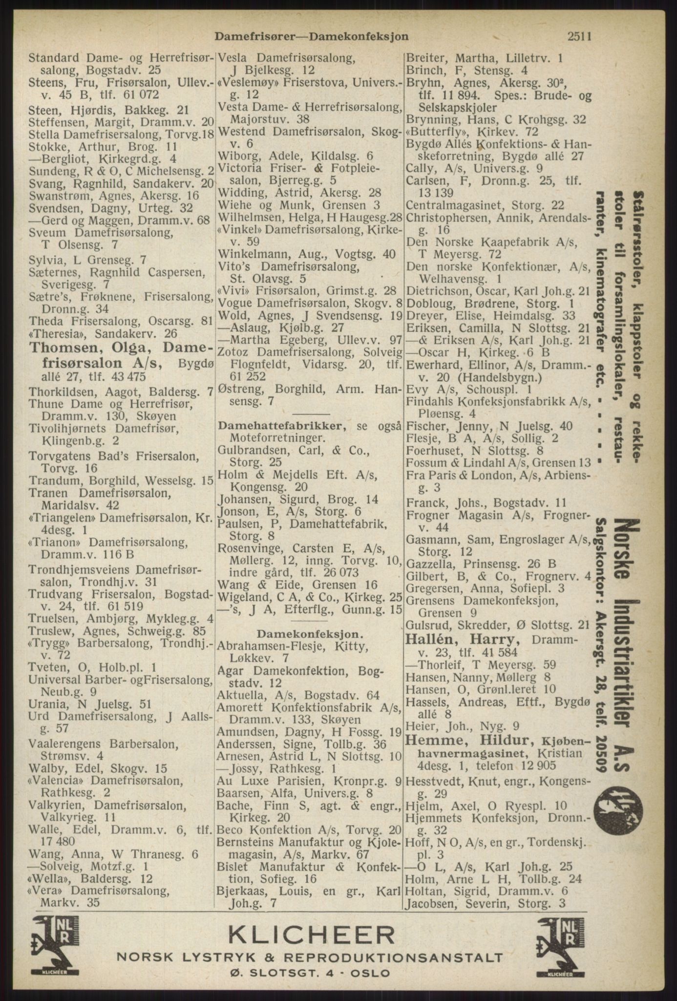 Kristiania/Oslo adressebok, PUBL/-, 1937, s. 2511