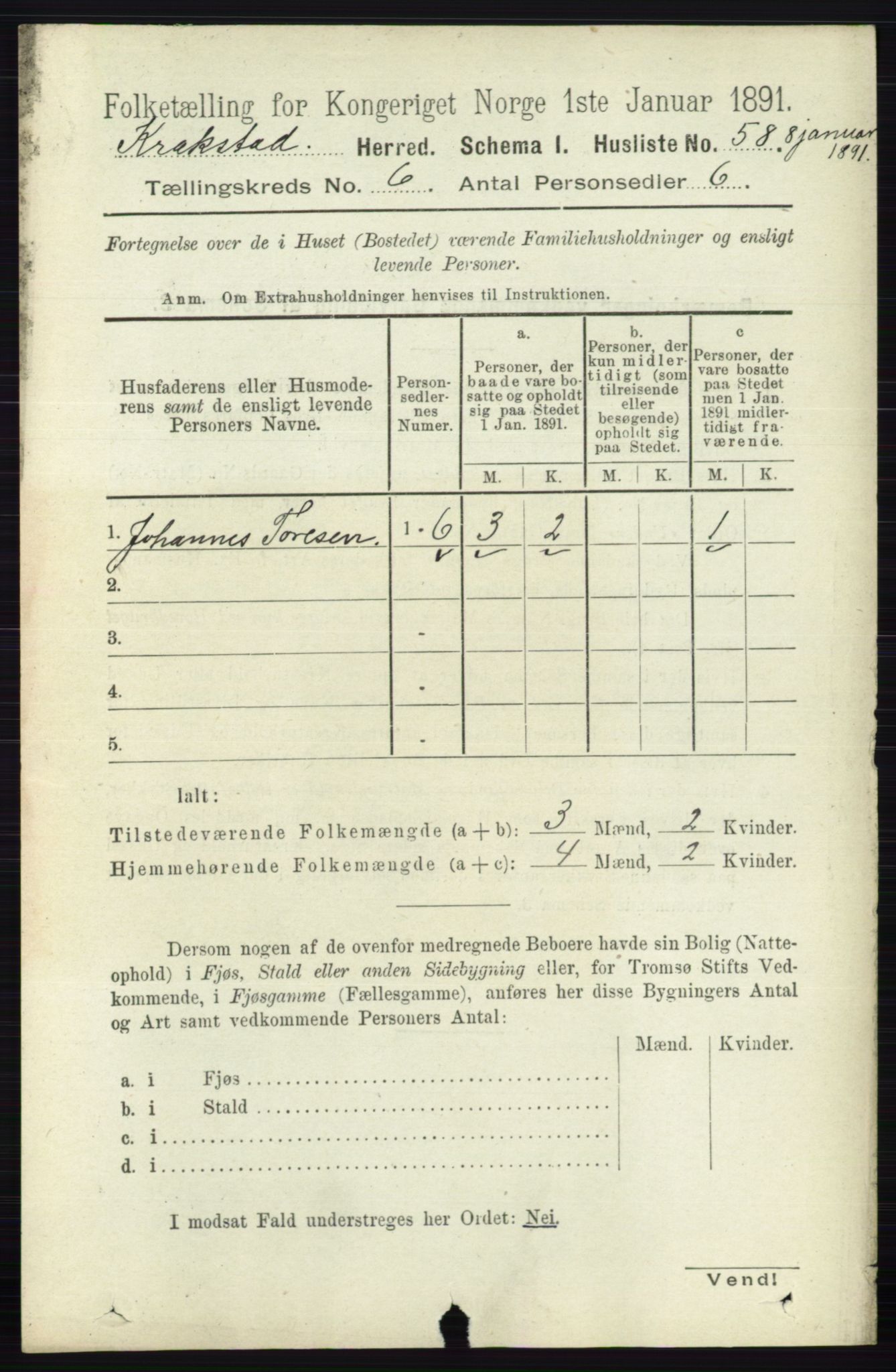 RA, Folketelling 1891 for 0212 Kråkstad herred, 1891, s. 2993