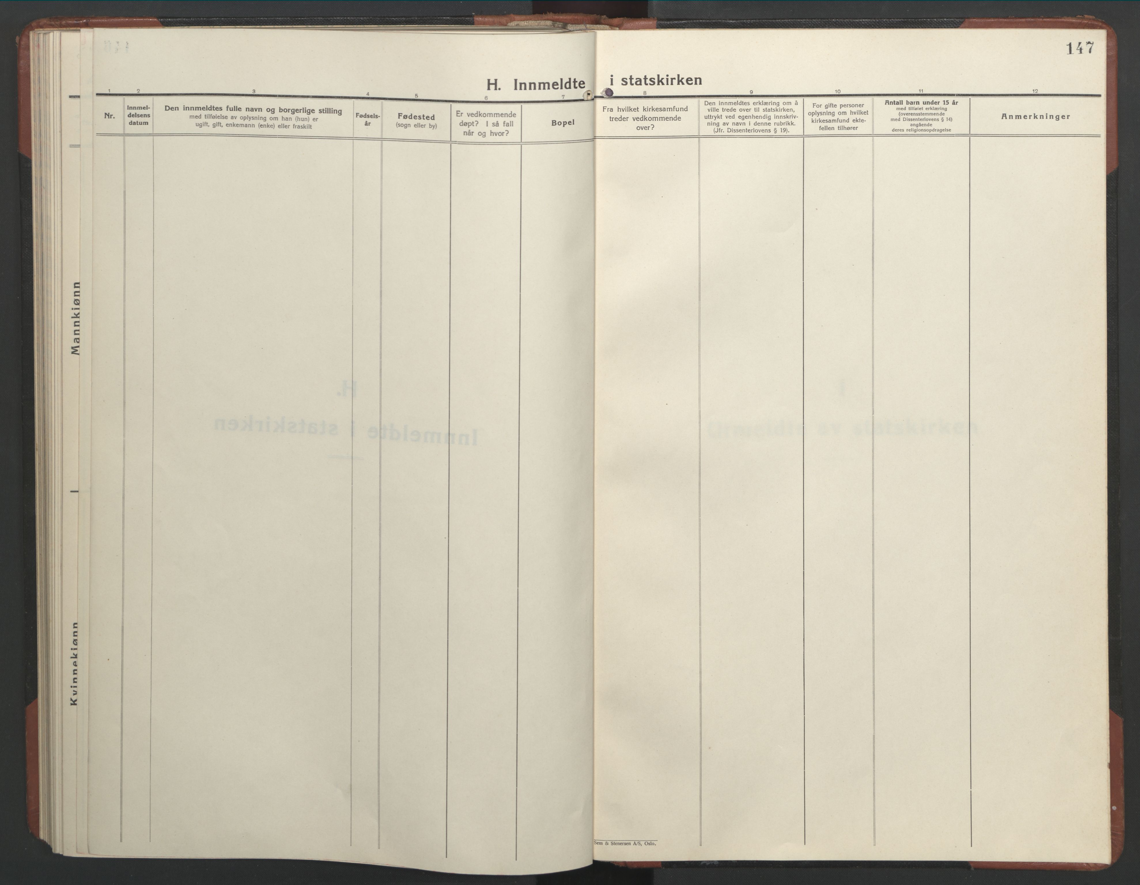 Ministerialprotokoller, klokkerbøker og fødselsregistre - Nordland, SAT/A-1459/803/L0078: Klokkerbok nr. 803C05, 1931-1952, s. 147