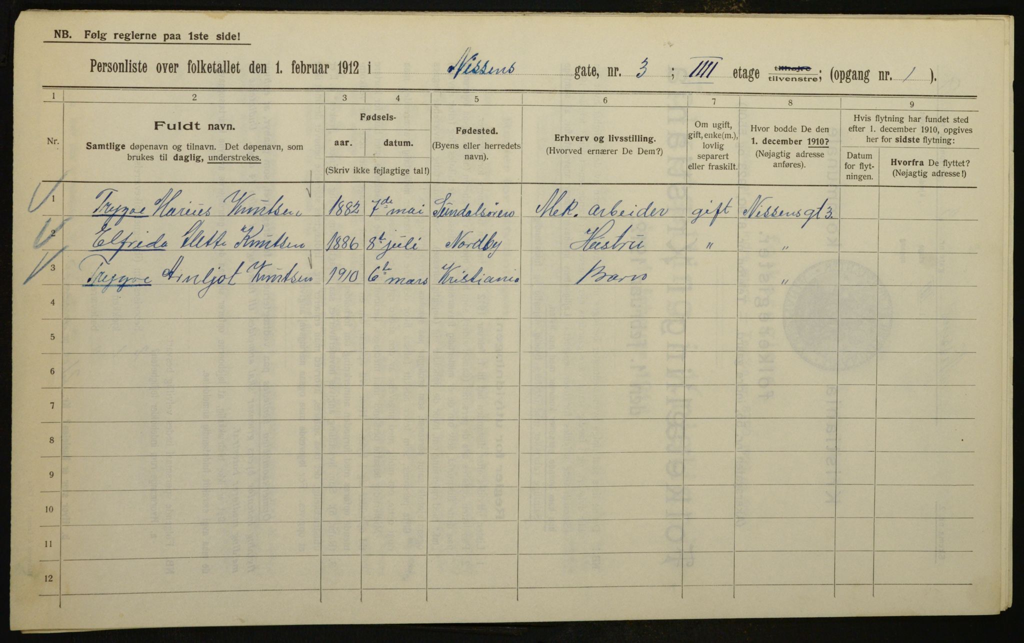 OBA, Kommunal folketelling 1.2.1912 for Kristiania, 1912, s. 71736