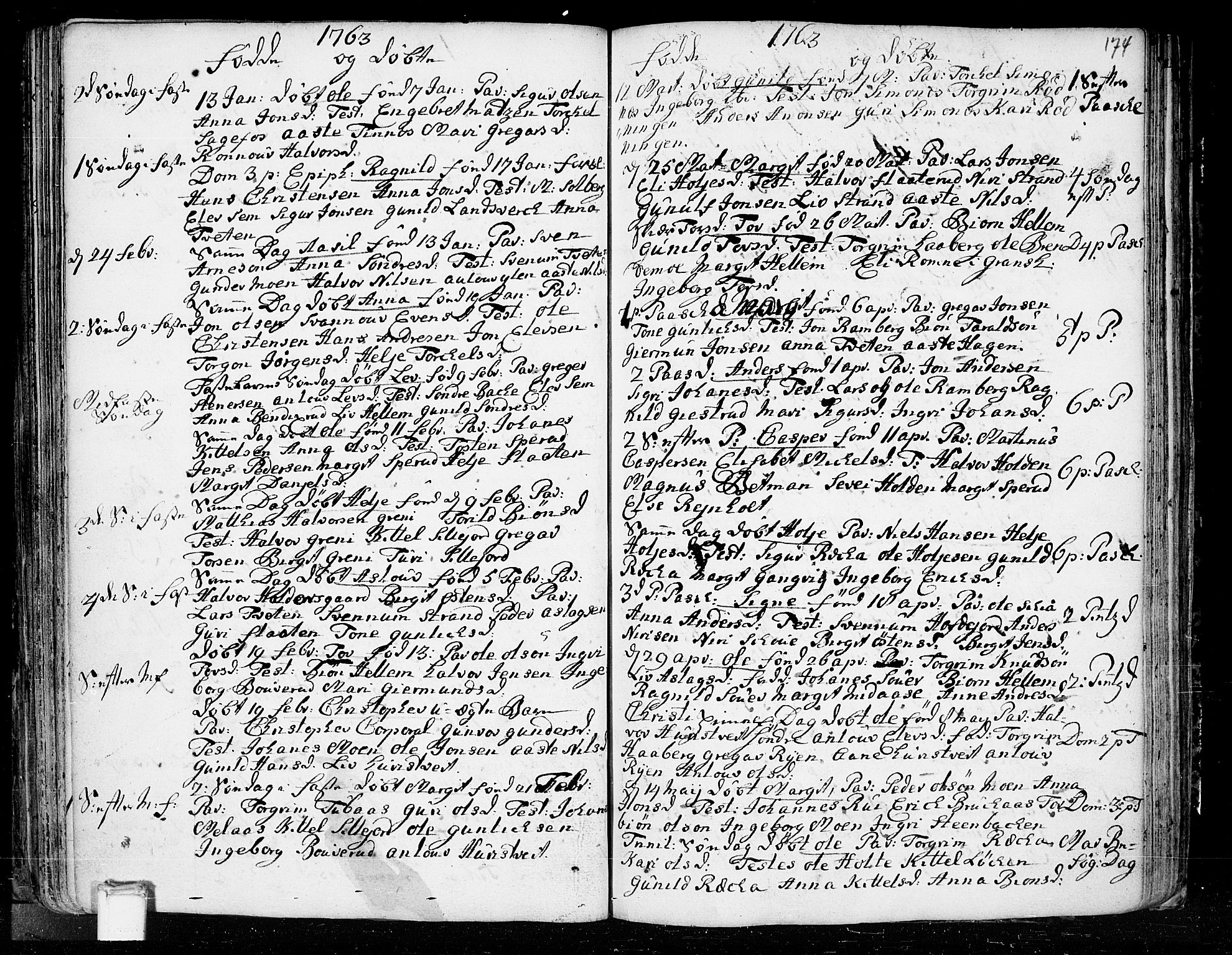 Heddal kirkebøker, SAKO/A-268/F/Fa/L0003: Ministerialbok nr. I 3, 1723-1783, s. 174