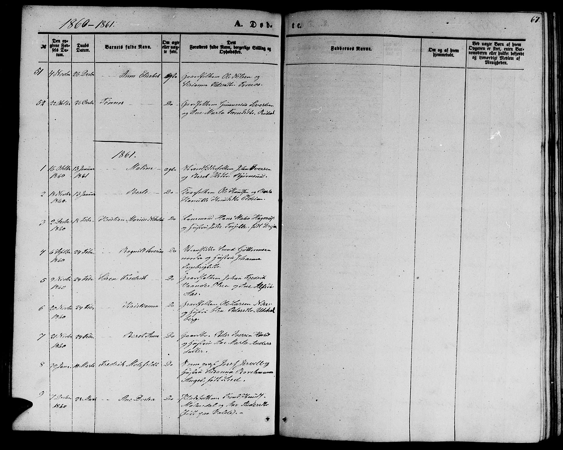 Ministerialprotokoller, klokkerbøker og fødselsregistre - Møre og Romsdal, SAT/A-1454/565/L0753: Klokkerbok nr. 565C02, 1845-1870, s. 67