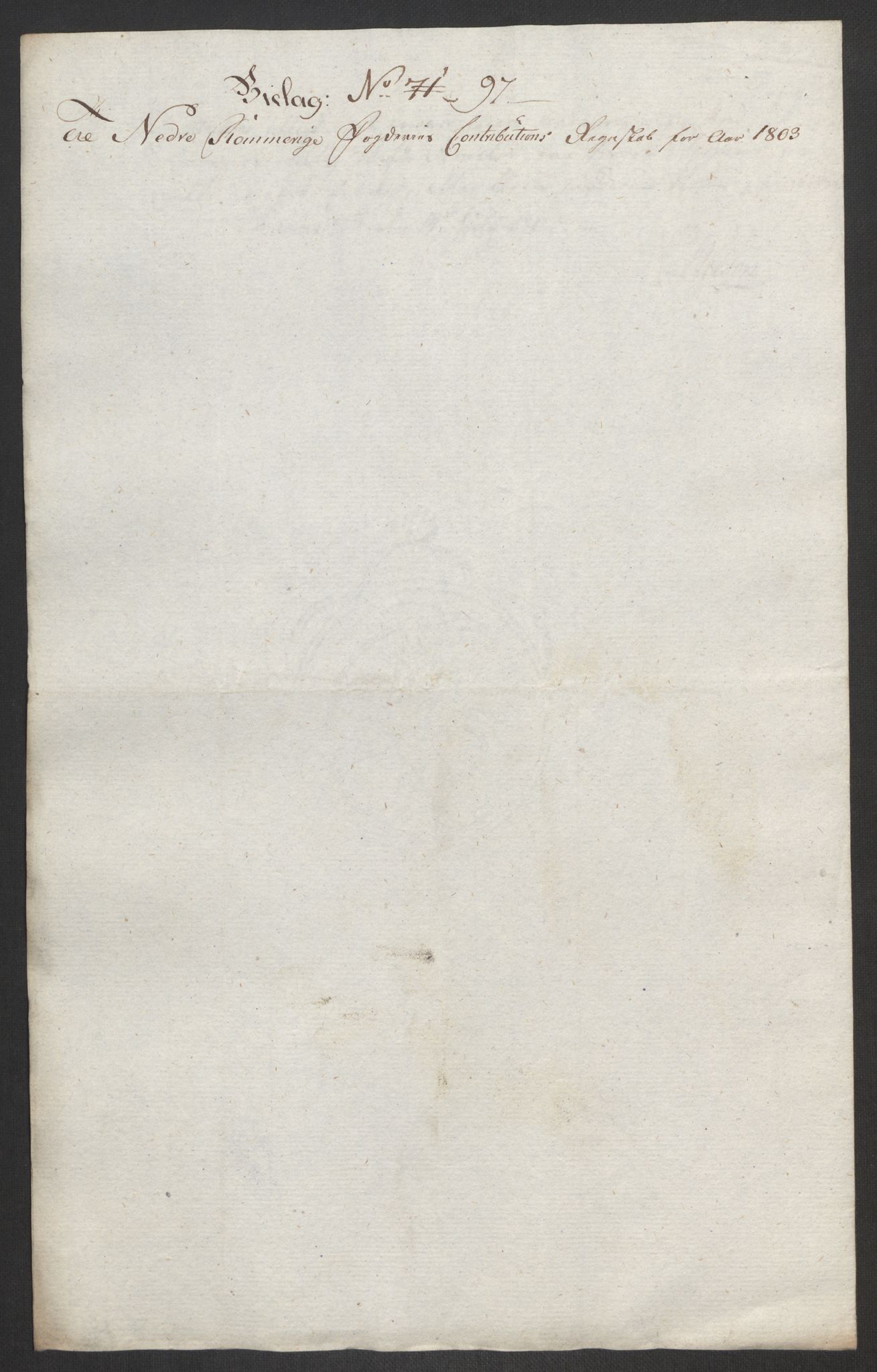 Rentekammeret inntil 1814, Reviderte regnskaper, Fogderegnskap, RA/EA-4092/R11/L0679: Fogderegnskap Nedre Romerike, 1803, s. 267