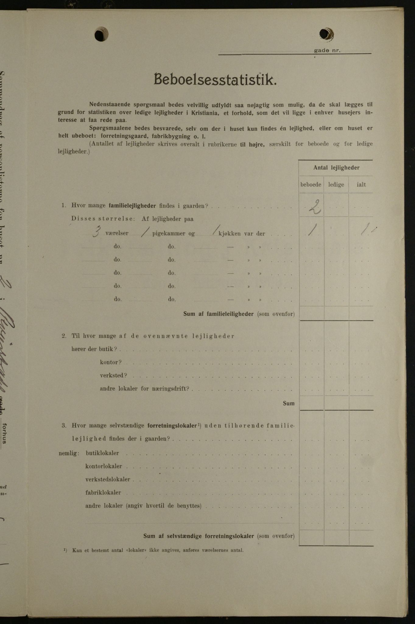 OBA, Kommunal folketelling 1.2.1908 for Kristiania kjøpstad, 1908, s. 74451