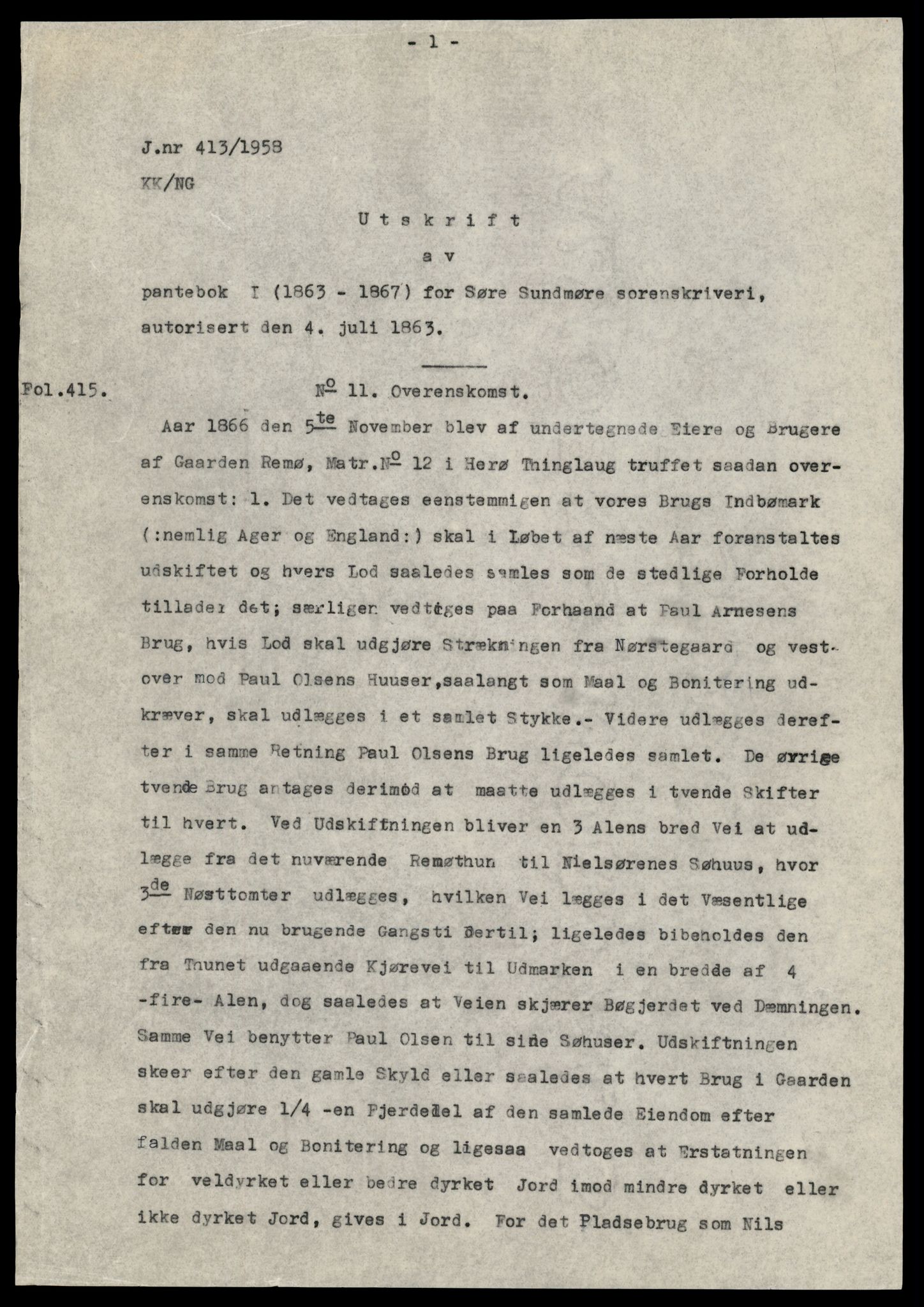 Statsarkivet i Trondheim, AV/SAT-A-4183/J/Ja/L0017: Pantebok I, 400 - , 1866-1867