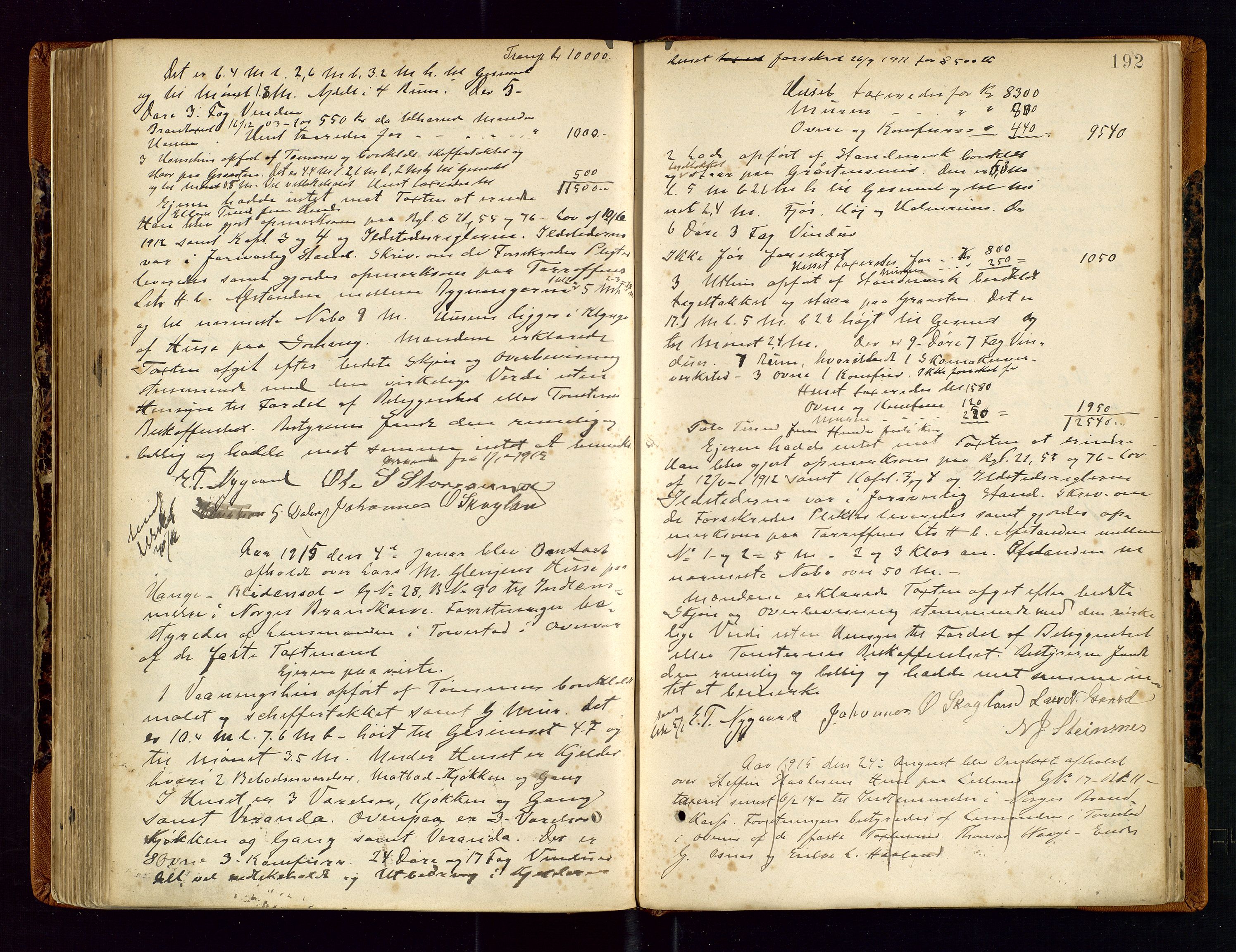 Torvestad lensmannskontor, AV/SAST-A-100307/1/Goa/L0002: "Brandtaxationsprotokol for Torvestad Thinglag", 1883-1917, s. 191b-192a