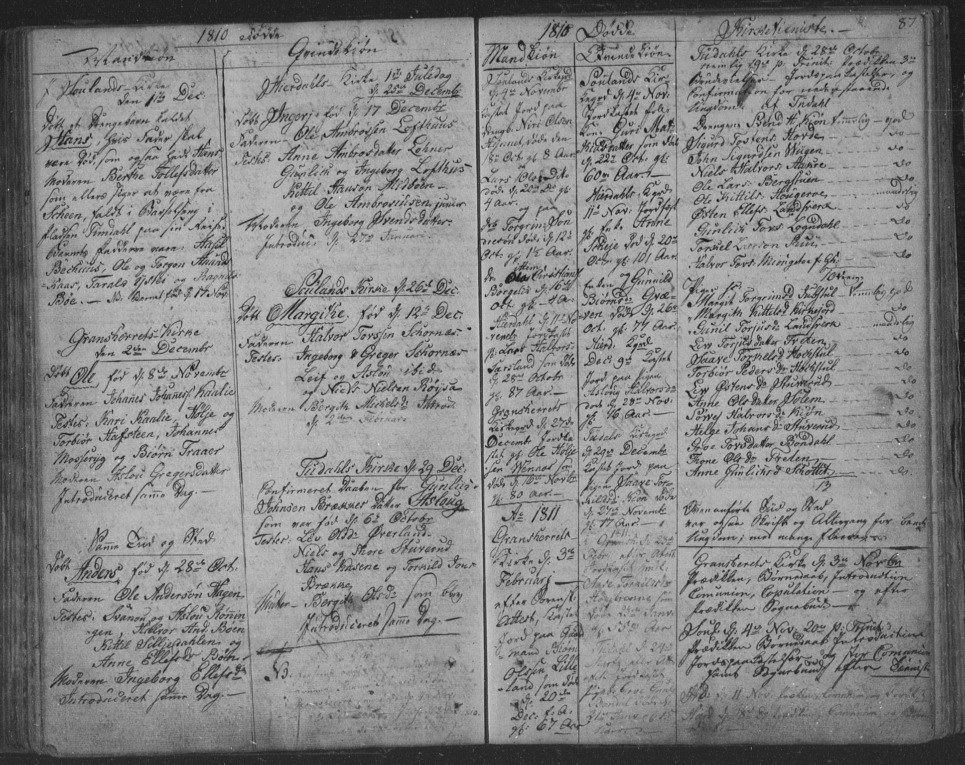 Hjartdal kirkebøker, SAKO/A-270/F/Fa/L0006: Ministerialbok nr. I 6, 1801-1814, s. 87
