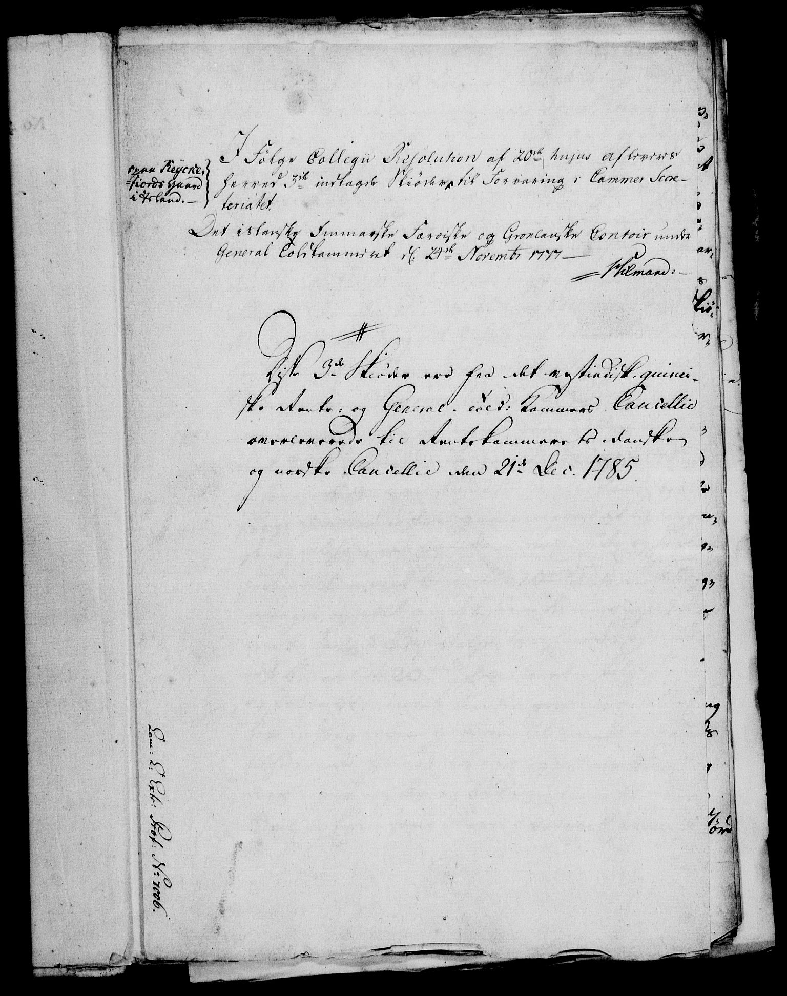 Rentekammeret, Kammerkanselliet, RA/EA-3111/G/Gh/Ghc/L0001: Norsk-islandsk obligasjonsprotokoll (merket RK 53.38), 1780-1812