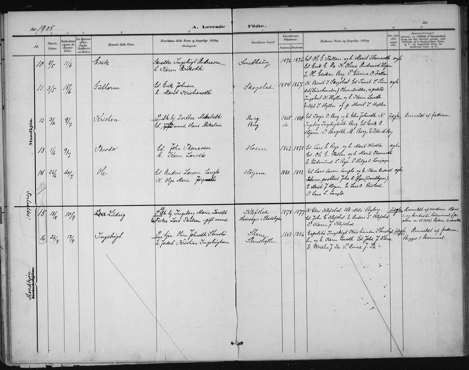 Ministerialprotokoller, klokkerbøker og fødselsregistre - Sør-Trøndelag, AV/SAT-A-1456/612/L0380: Ministerialbok nr. 612A12, 1898-1907