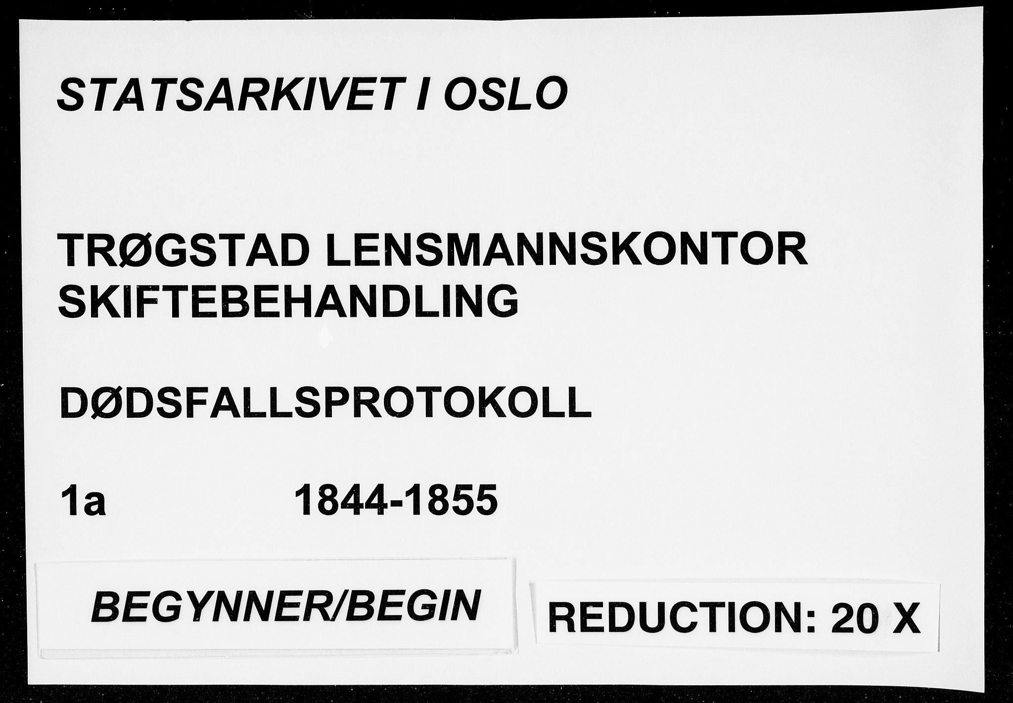 Trøgstad lensmannskontor, AV/SAO-A-10213b/H/Ha/L0001: Dødsanmeldelsesprotokoll, 1844-1855