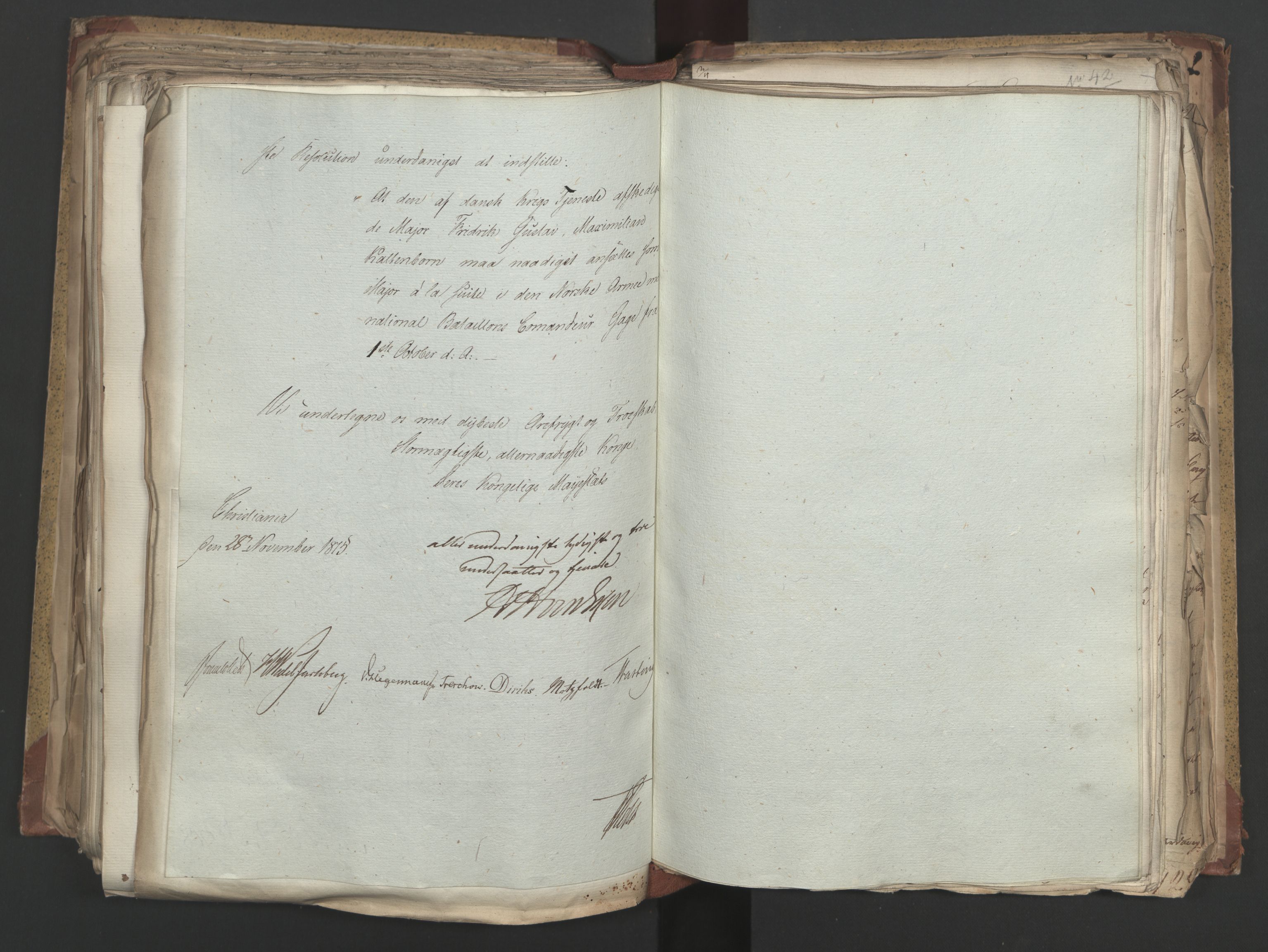 Statsrådsavdelingen i Stockholm, AV/RA-S-1003/D/Da/L0004: Regjeringsinnstillinger nr. 788-999, 1815, s. 293