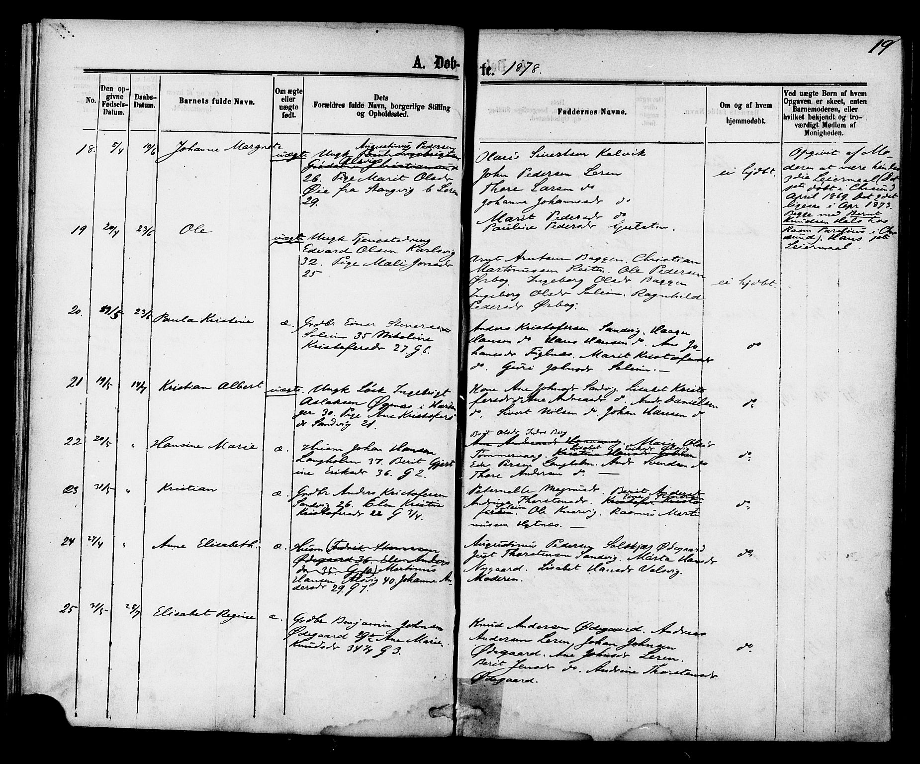 Ministerialprotokoller, klokkerbøker og fødselsregistre - Møre og Romsdal, AV/SAT-A-1454/577/L0895: Ministerialbok nr. 577A02, 1875-1879, s. 19