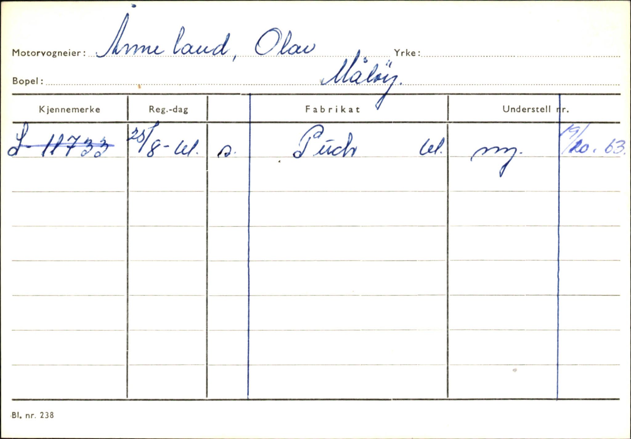 Statens vegvesen, Sogn og Fjordane vegkontor, AV/SAB-A-5301/4/F/L0145: Registerkort Vågsøy S-Å. Årdal I-P, 1945-1975, s. 824