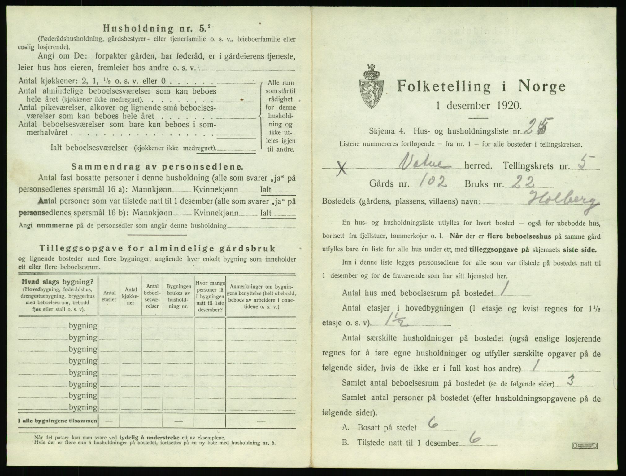 SAT, Folketelling 1920 for 1530 Vatne herred, 1920, s. 340