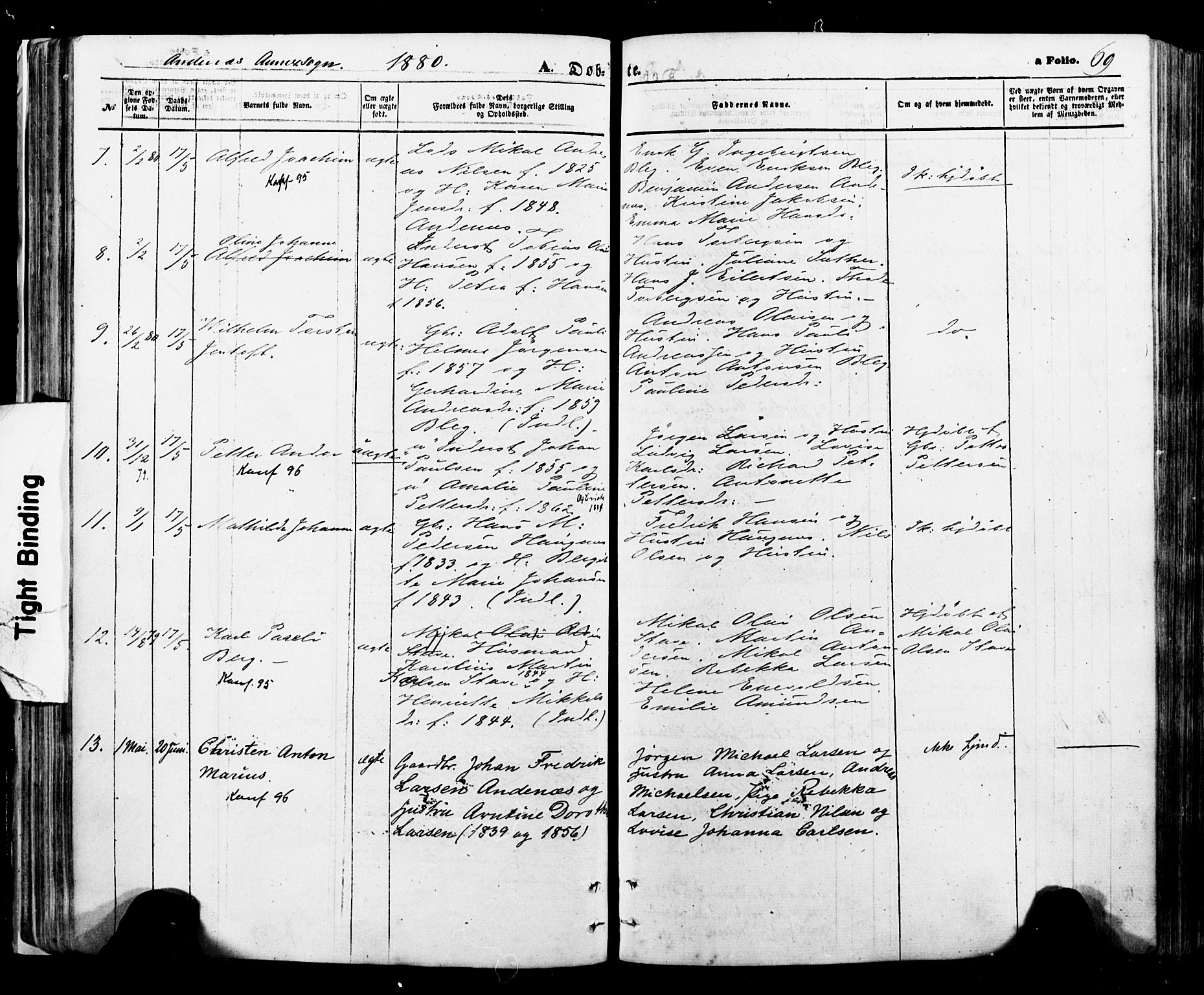 Ministerialprotokoller, klokkerbøker og fødselsregistre - Nordland, AV/SAT-A-1459/897/L1398: Ministerialbok nr. 897A05 /2, 1867-1880, s. 69