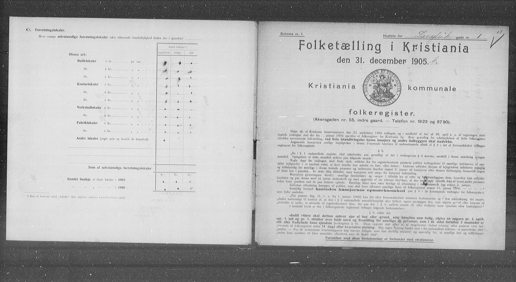 OBA, Kommunal folketelling 31.12.1905 for Kristiania kjøpstad, 1905, s. 29872