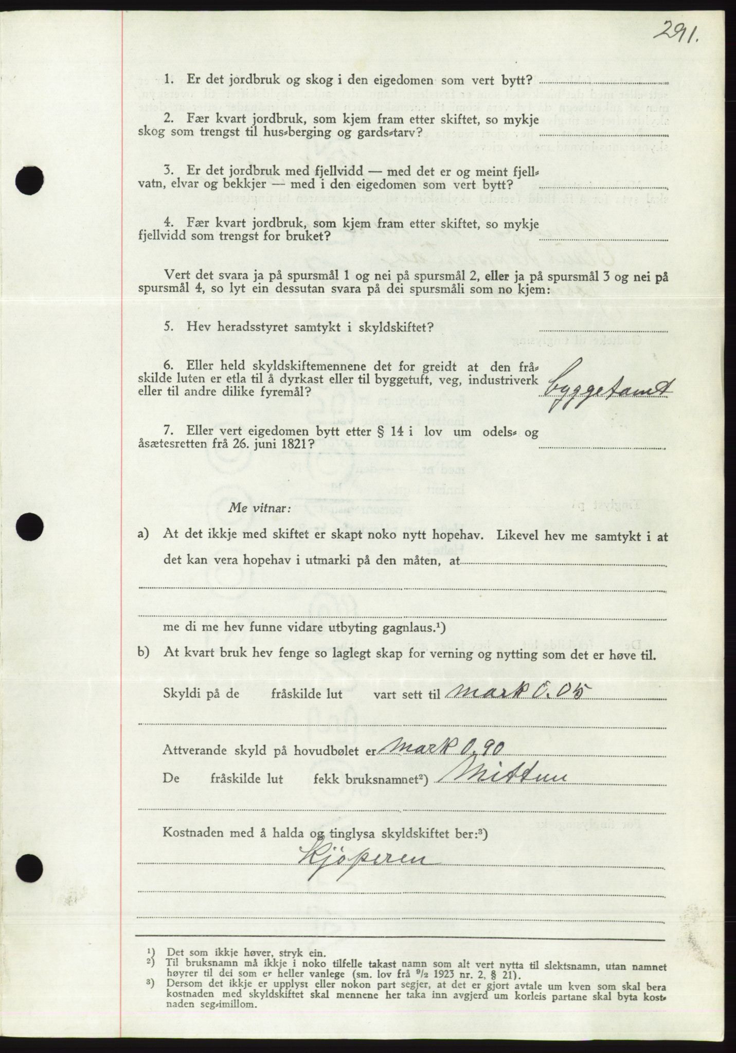 Søre Sunnmøre sorenskriveri, AV/SAT-A-4122/1/2/2C/L0063: Pantebok nr. 57, 1937-1937, Dagboknr: 909/1937