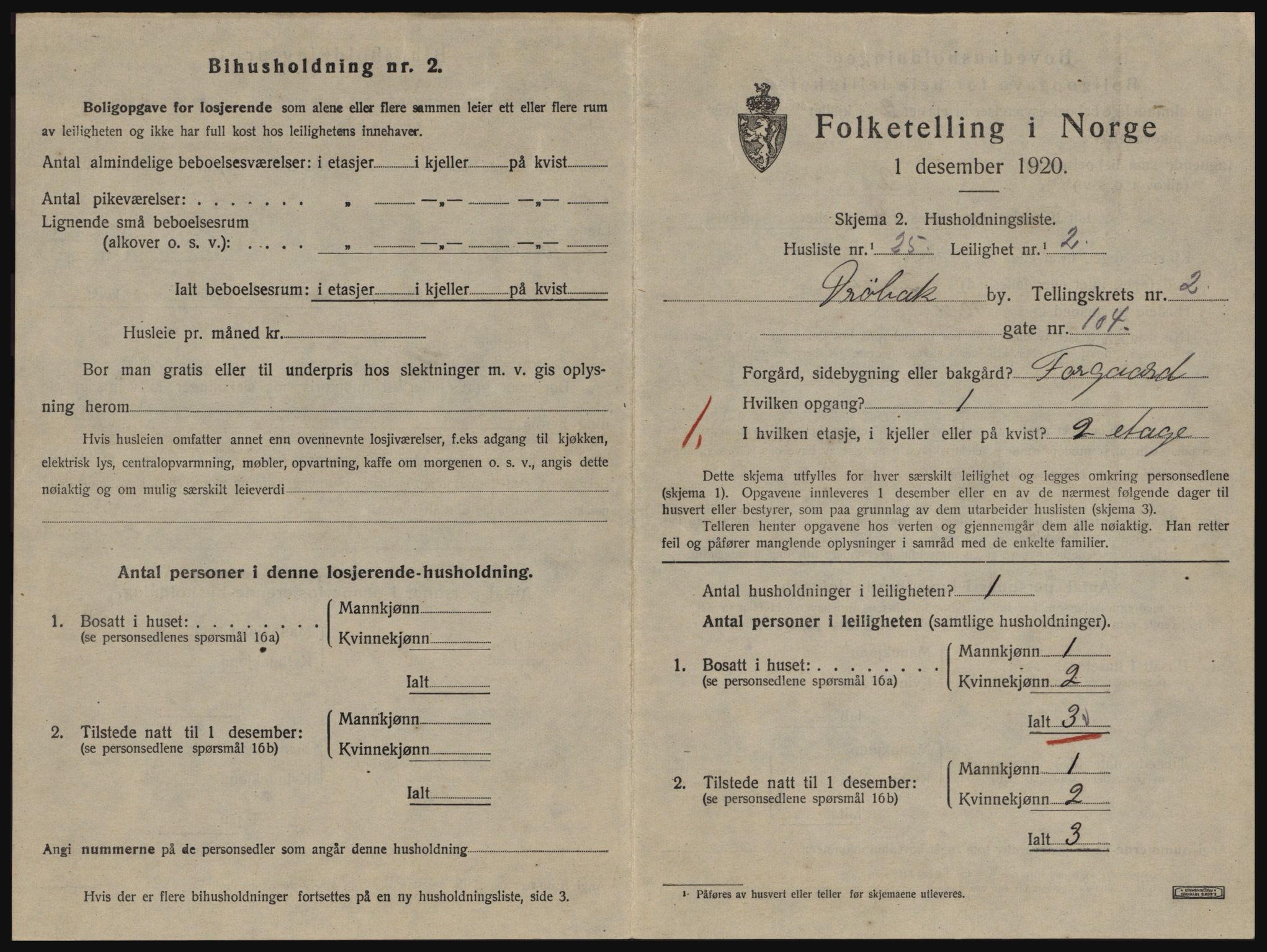 SAO, Folketelling 1920 for 0203 Drøbak kjøpstad, 1920, s. 1025