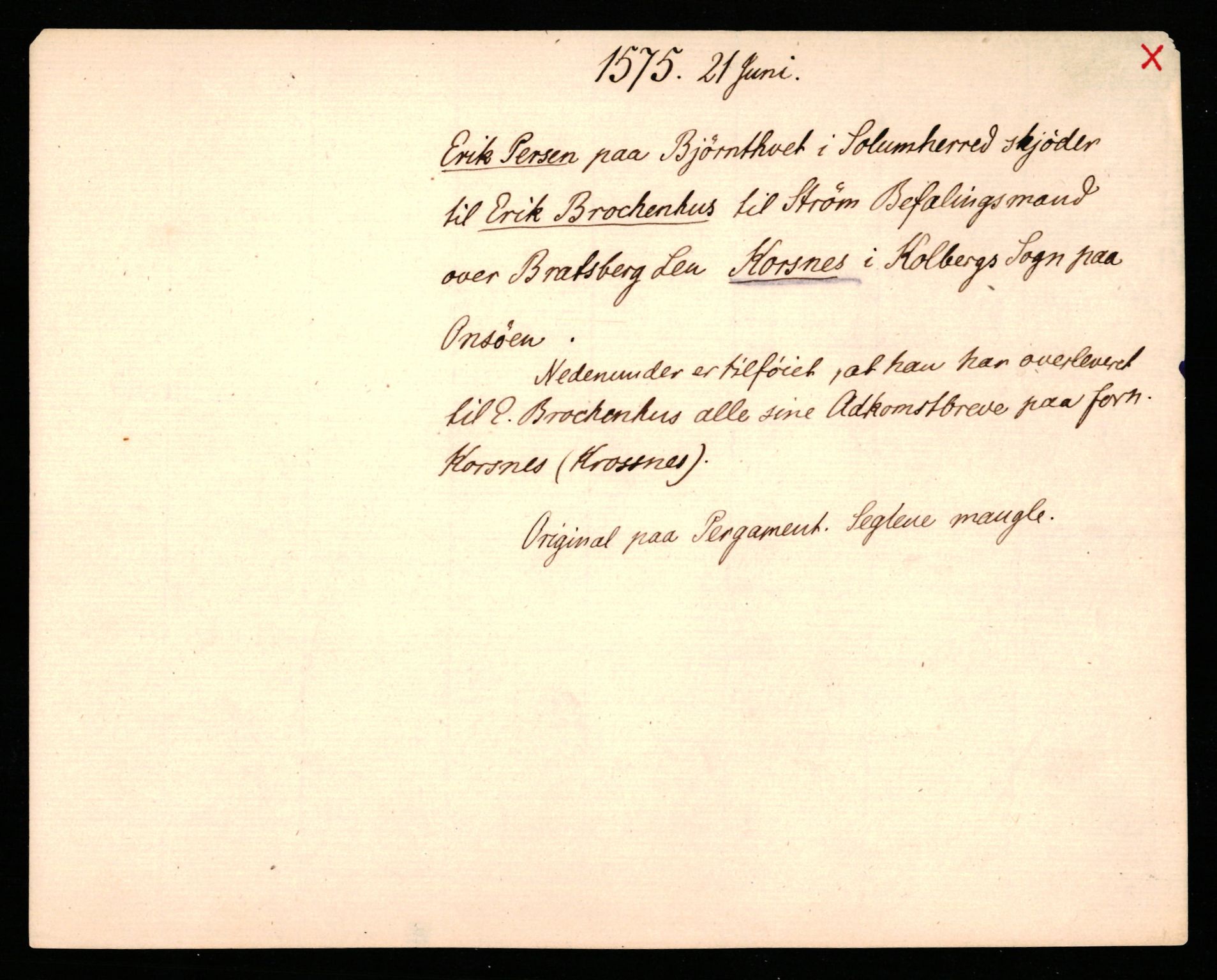 Riksarkivets diplomsamling, AV/RA-EA-5965/F35/F35b/L0002: Riksarkivets diplomer, seddelregister, 1567-1583, s. 293