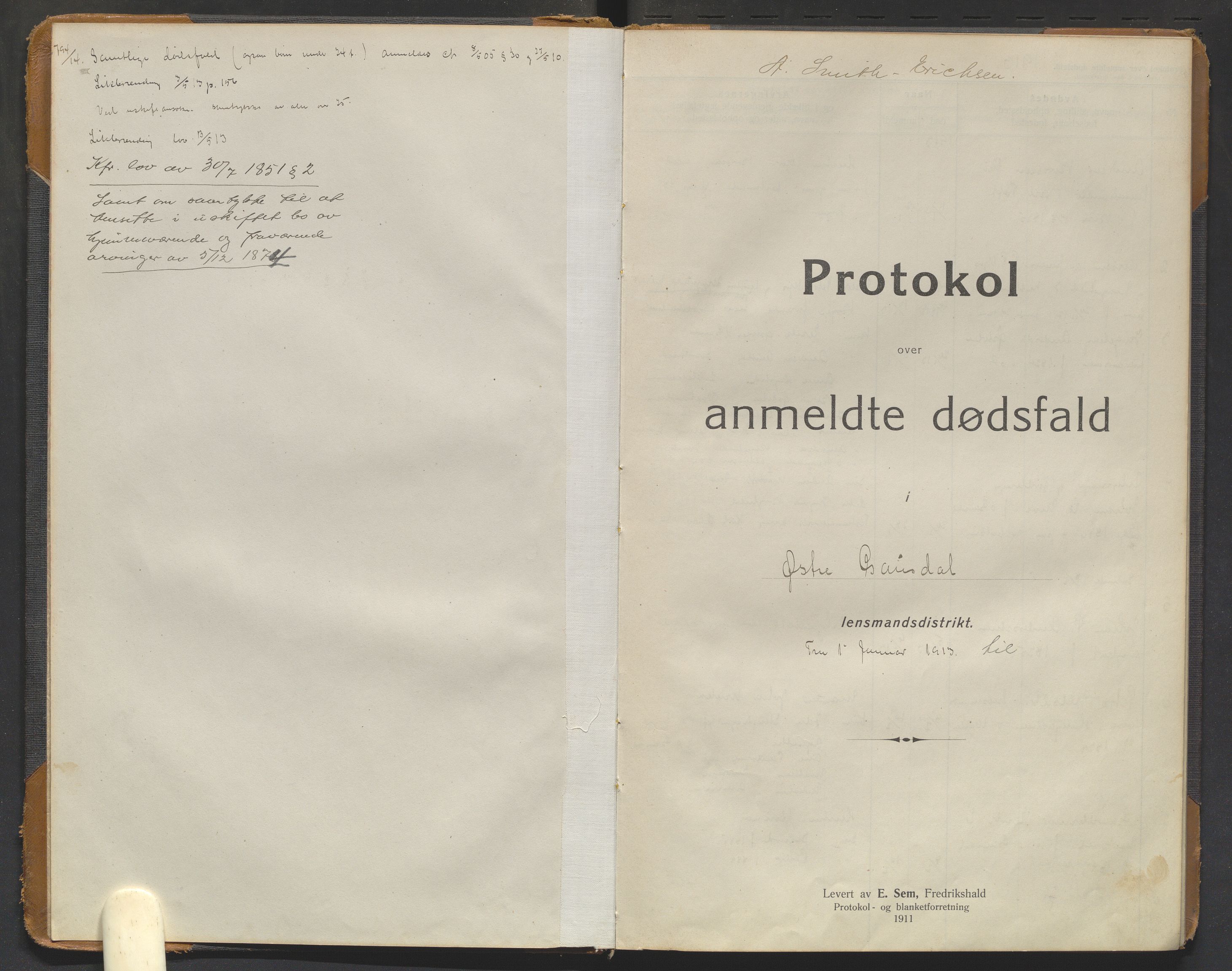 Østre Gausdal lensmannskontor, AV/SAH-PGØ-015/H/Ha/Haa/L0001/0002: Dødsfallsprotokoller / Dødsfallsprotokoll, 1913-1925