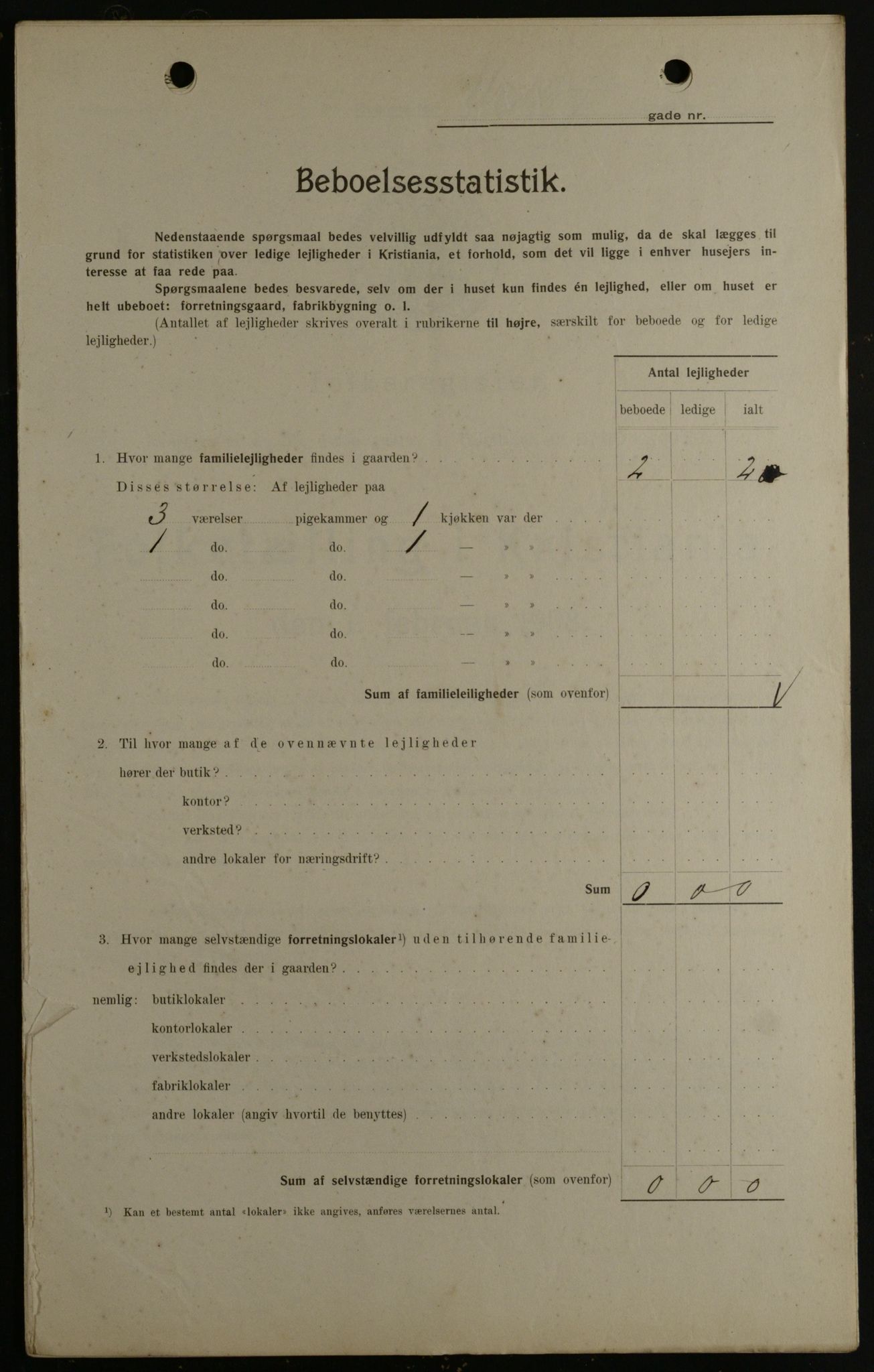 OBA, Kommunal folketelling 1.2.1908 for Kristiania kjøpstad, 1908, s. 2652