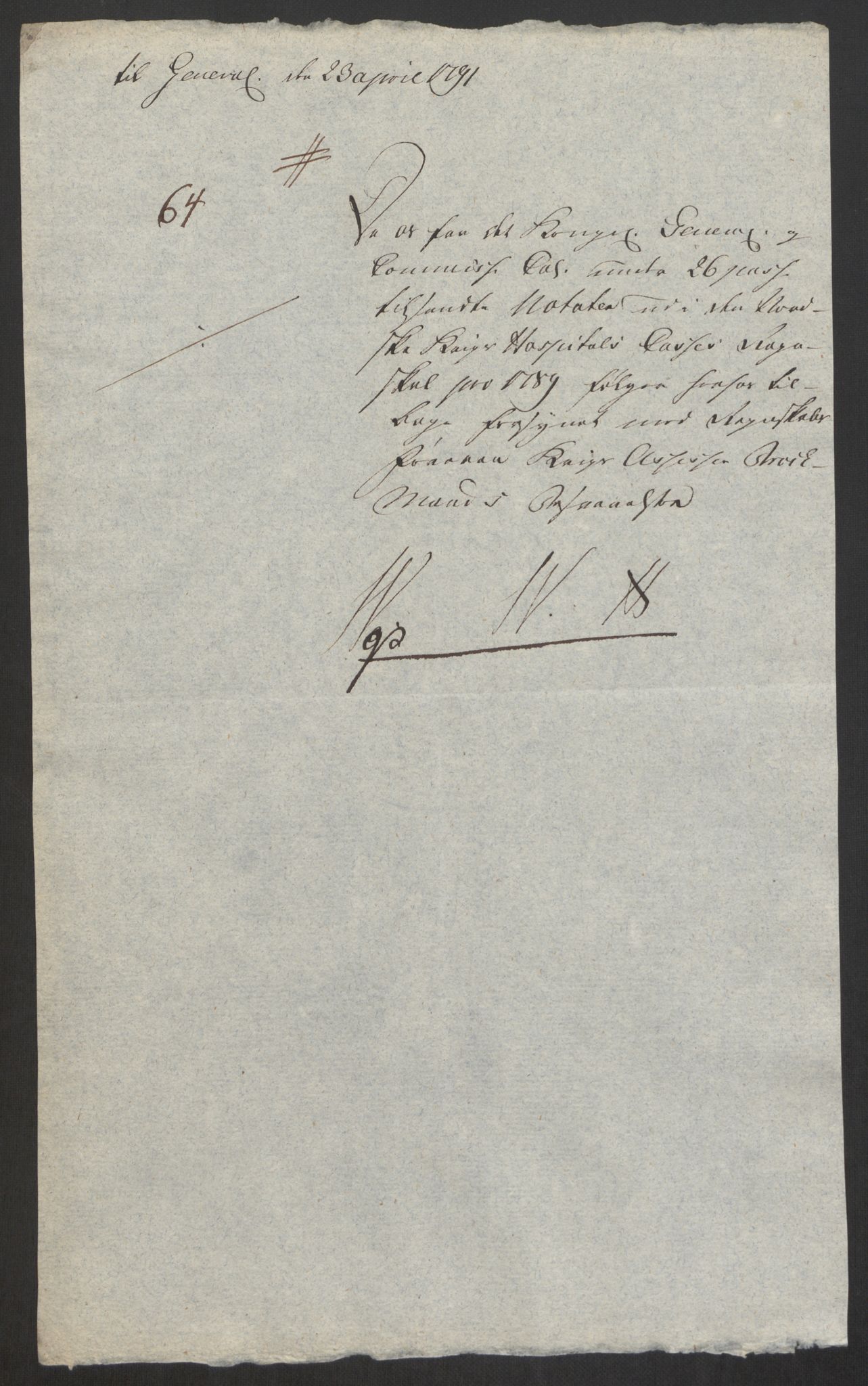 Forsvaret, Den norske kvesthuskasse/krigshospitalkasse, AV/RA-RAFA-1887/F/Fa/L0008: Konsepter, 1790-1793, s. 469