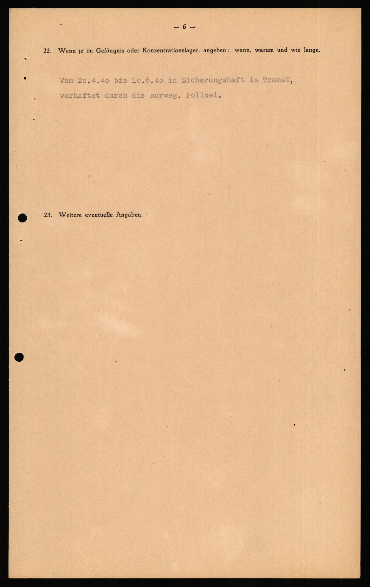 Forsvaret, Forsvarets overkommando II, AV/RA-RAFA-3915/D/Db/L0017: CI Questionaires. Tyske okkupasjonsstyrker i Norge. Tyskere., 1945-1946, s. 131