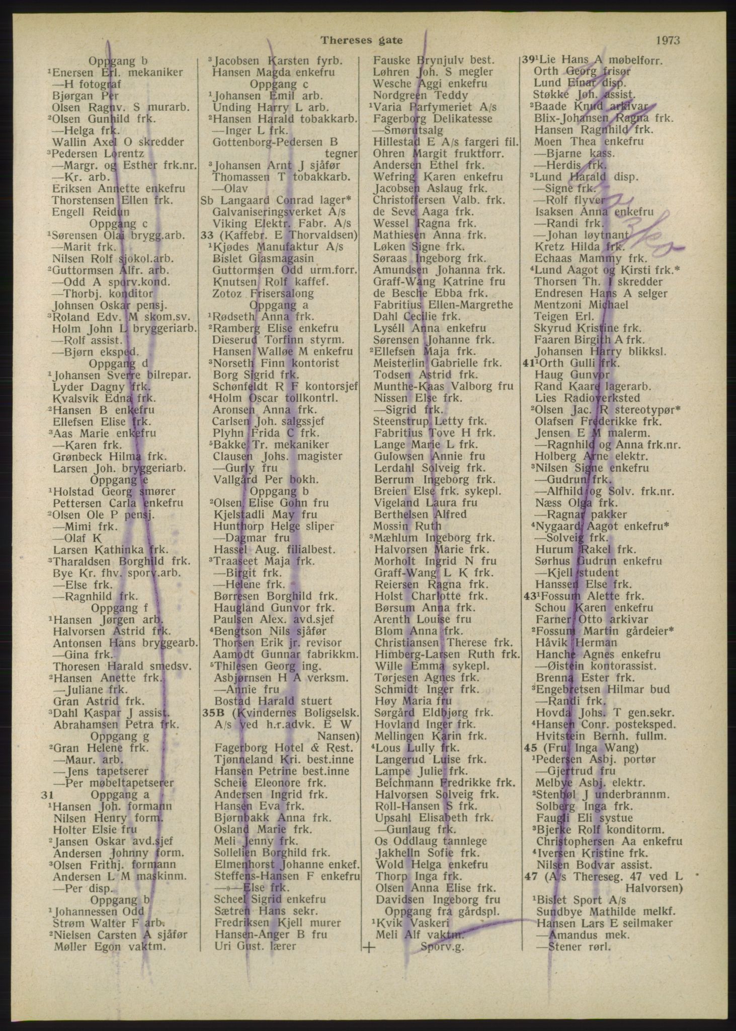 Kristiania/Oslo adressebok, PUBL/-, 1947, s. 1973